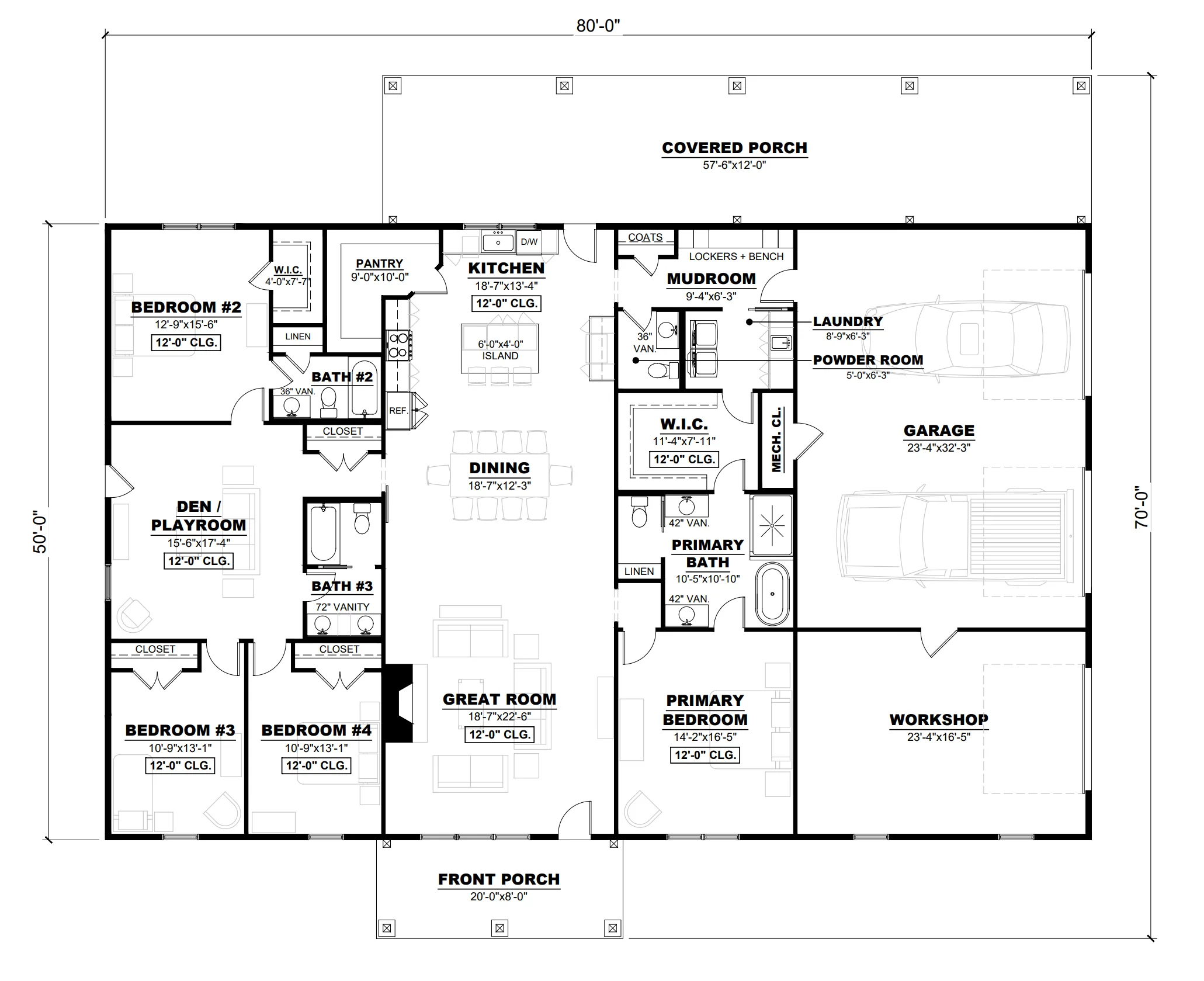 AK-4002 Baron Barndominium House Plan - Image 15