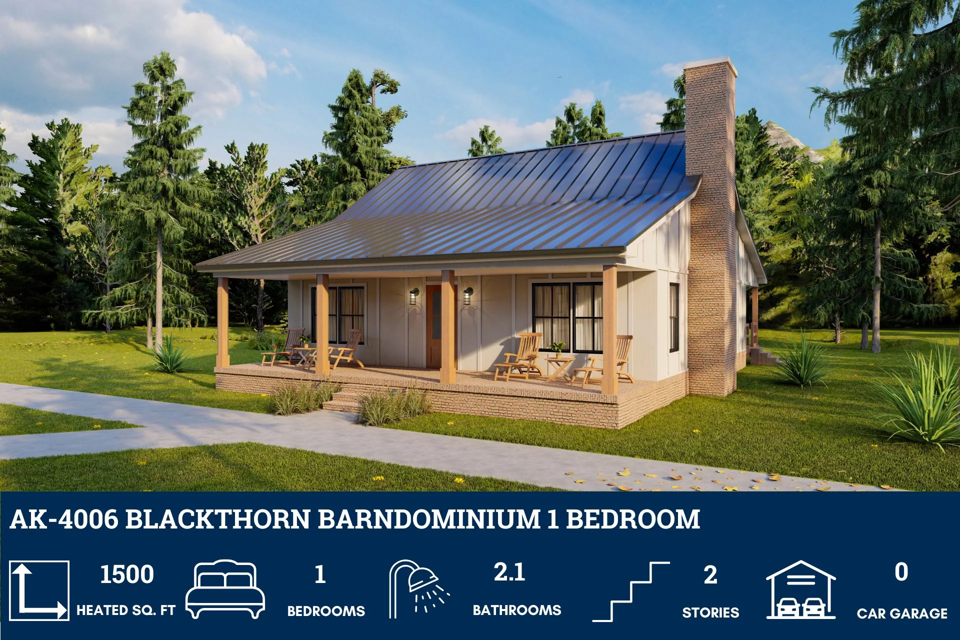 AK-4006 Blackthorn Barndominium House Plan - Image 3