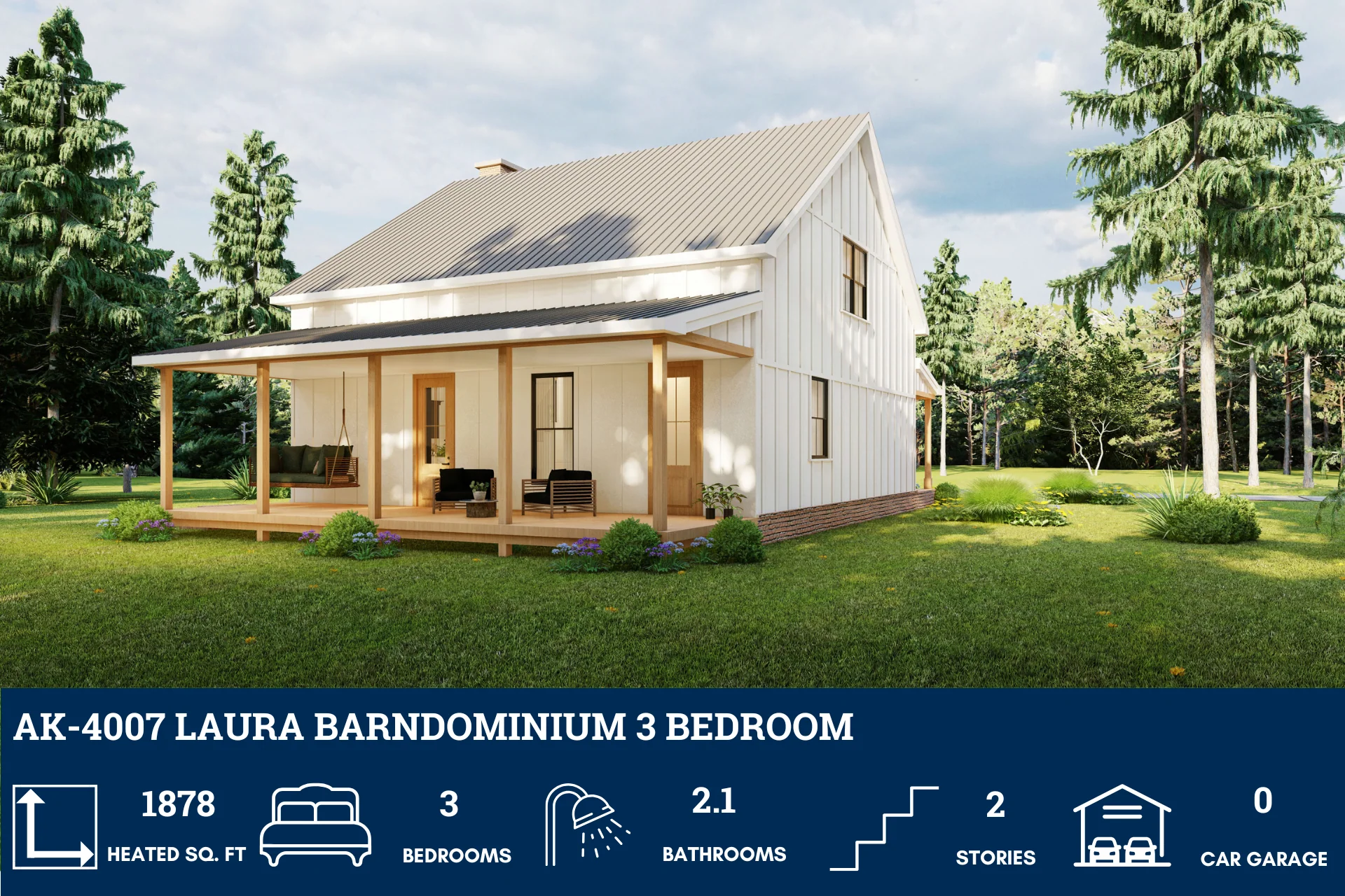 AK-4007 Laura Barndominium House Plan - Image 3