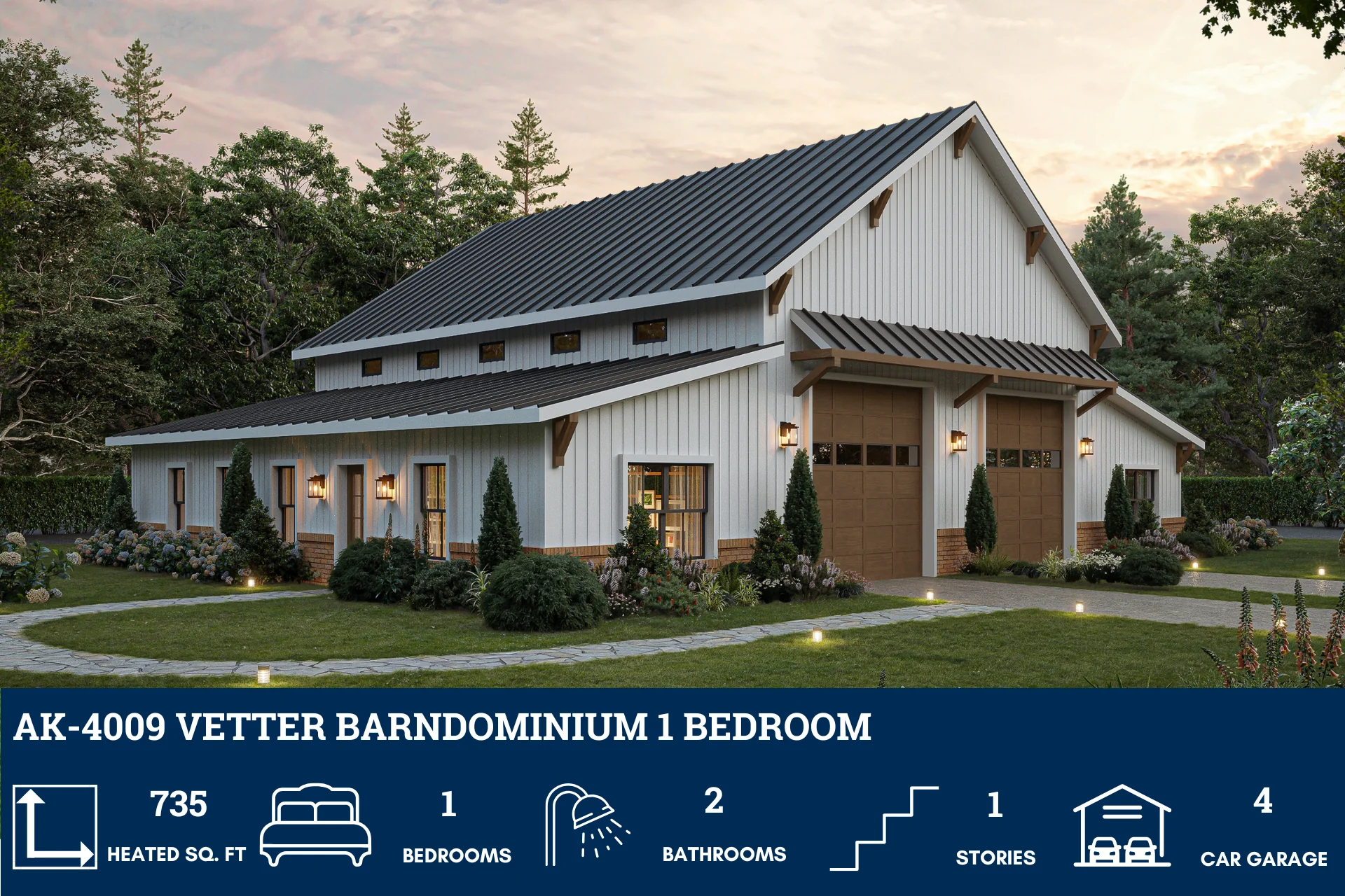 AK-4009 Vetter Barndominium House Plan - Image 2