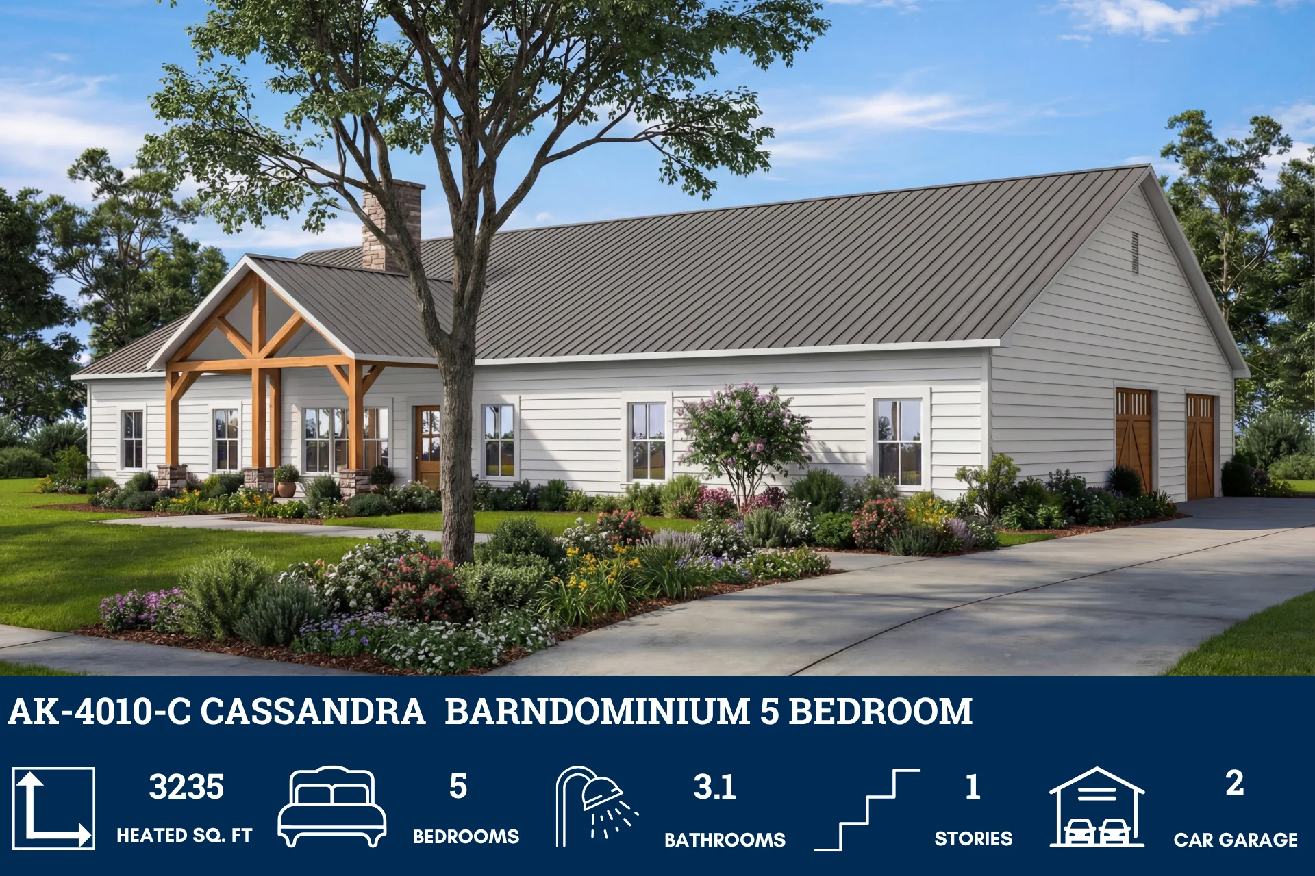 AK-4010-C Cassandra Barndominium House Plan - Image 2