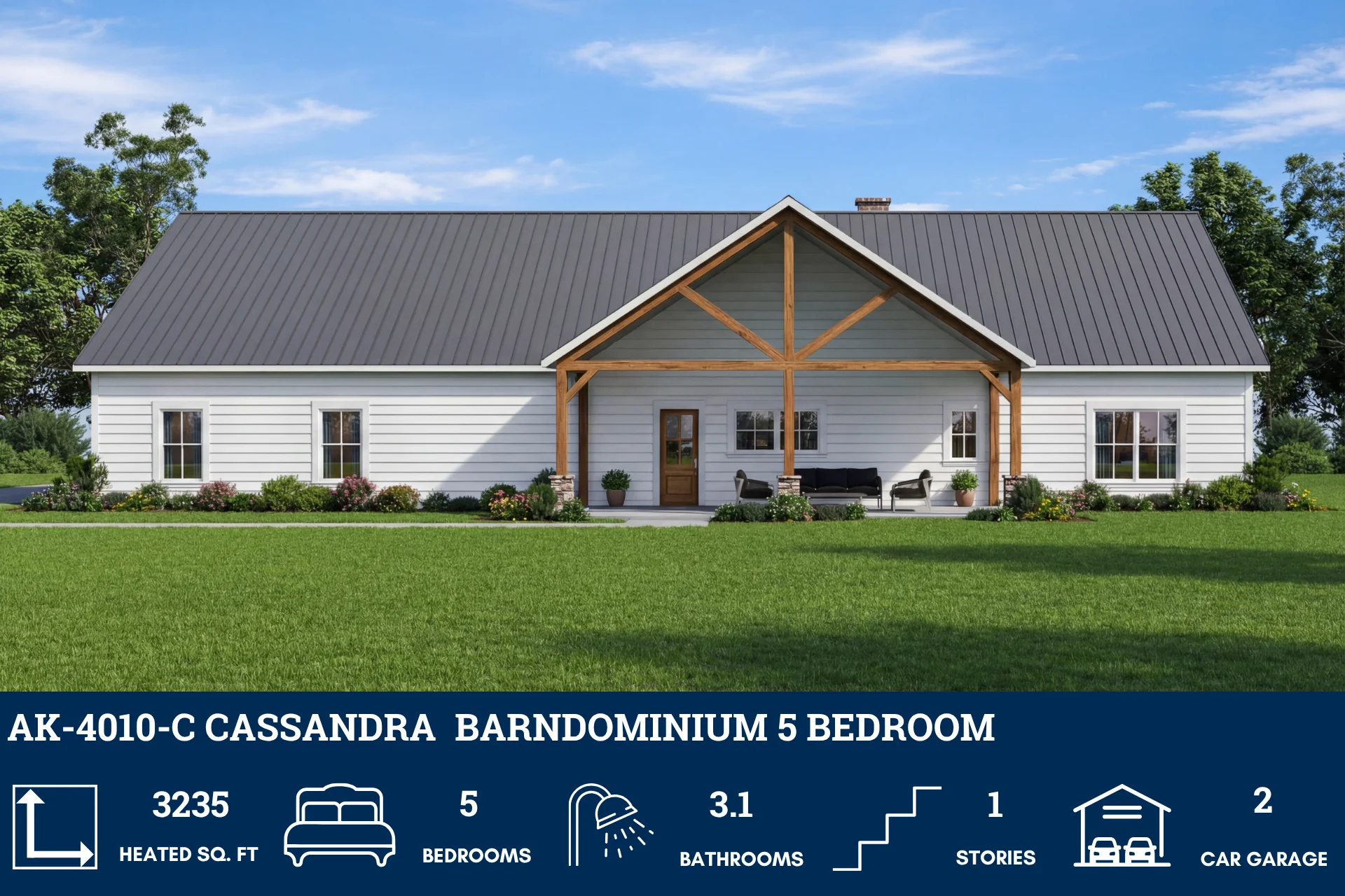 AK-4010-C Cassandra Barndominium House Plan - Image 4