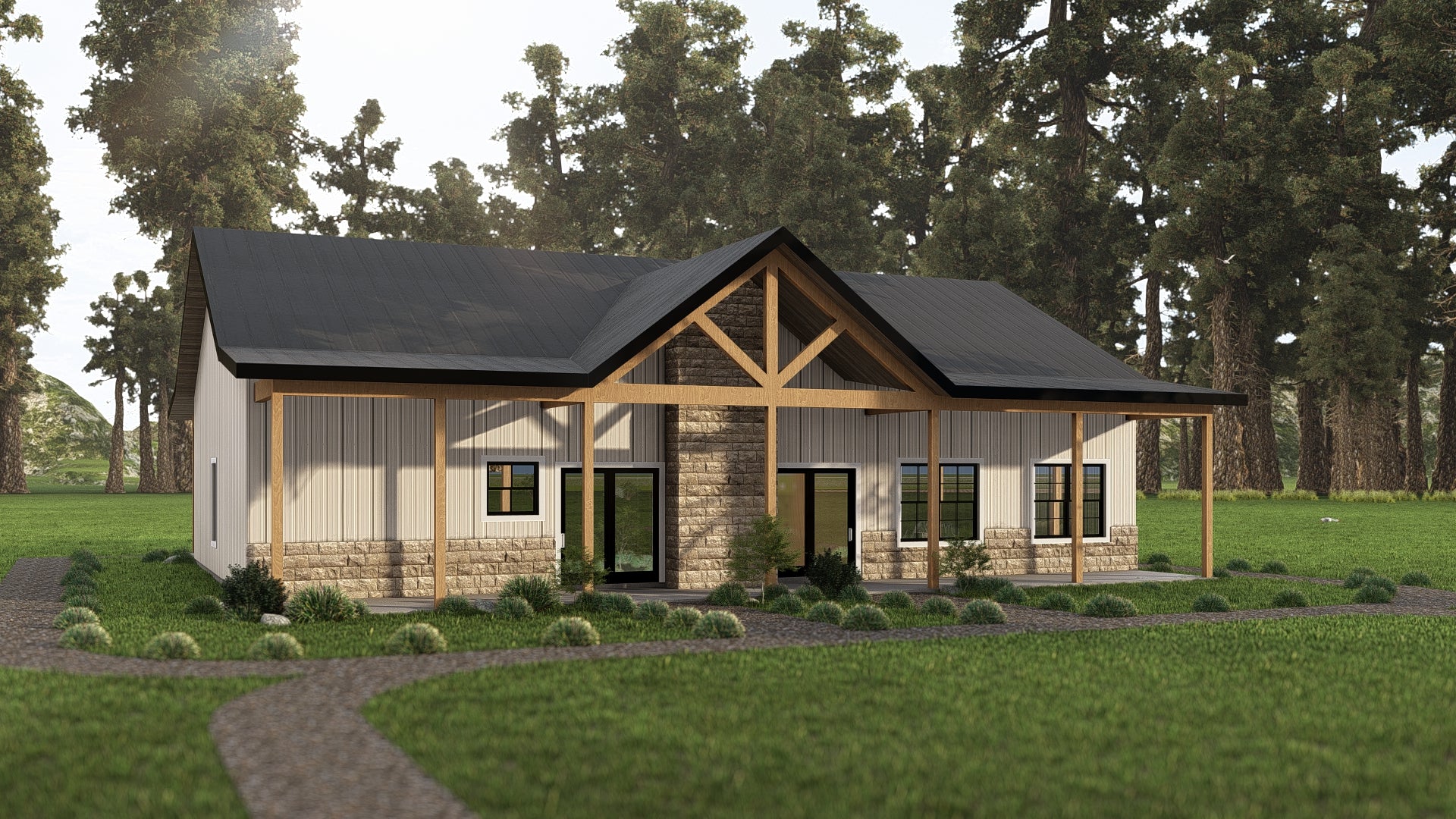 AP-20002 Cottonwood Barndominium House Plan - Image 3