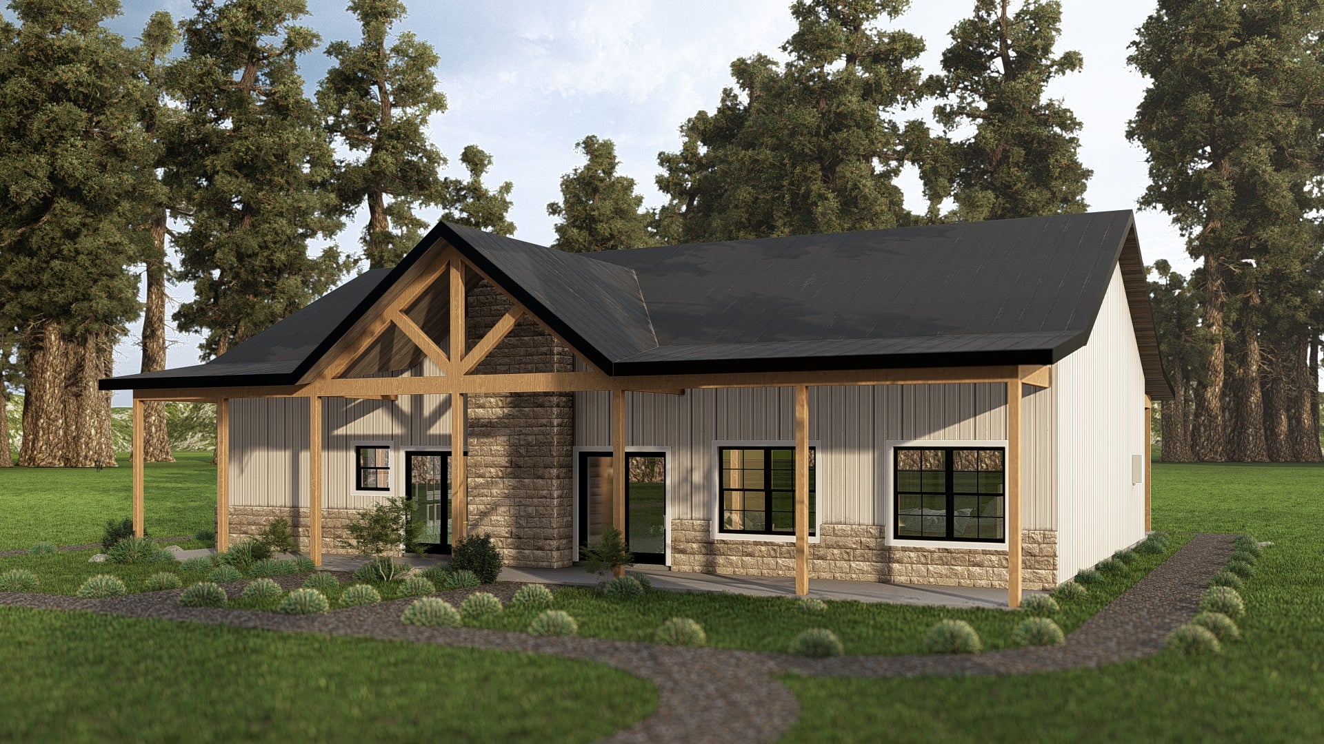 AP-20002 Cottonwood Barndominium House Plan - Image 4