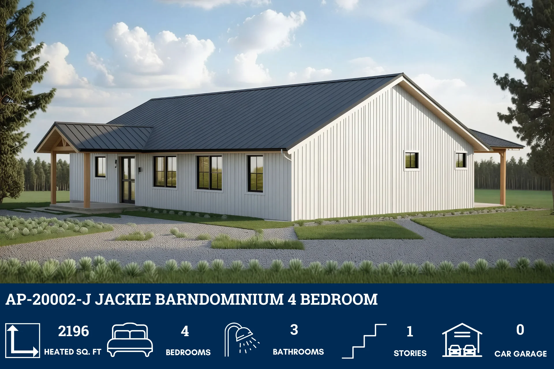 AP-20002-J Jackie Barndominium House Plan - Image 3