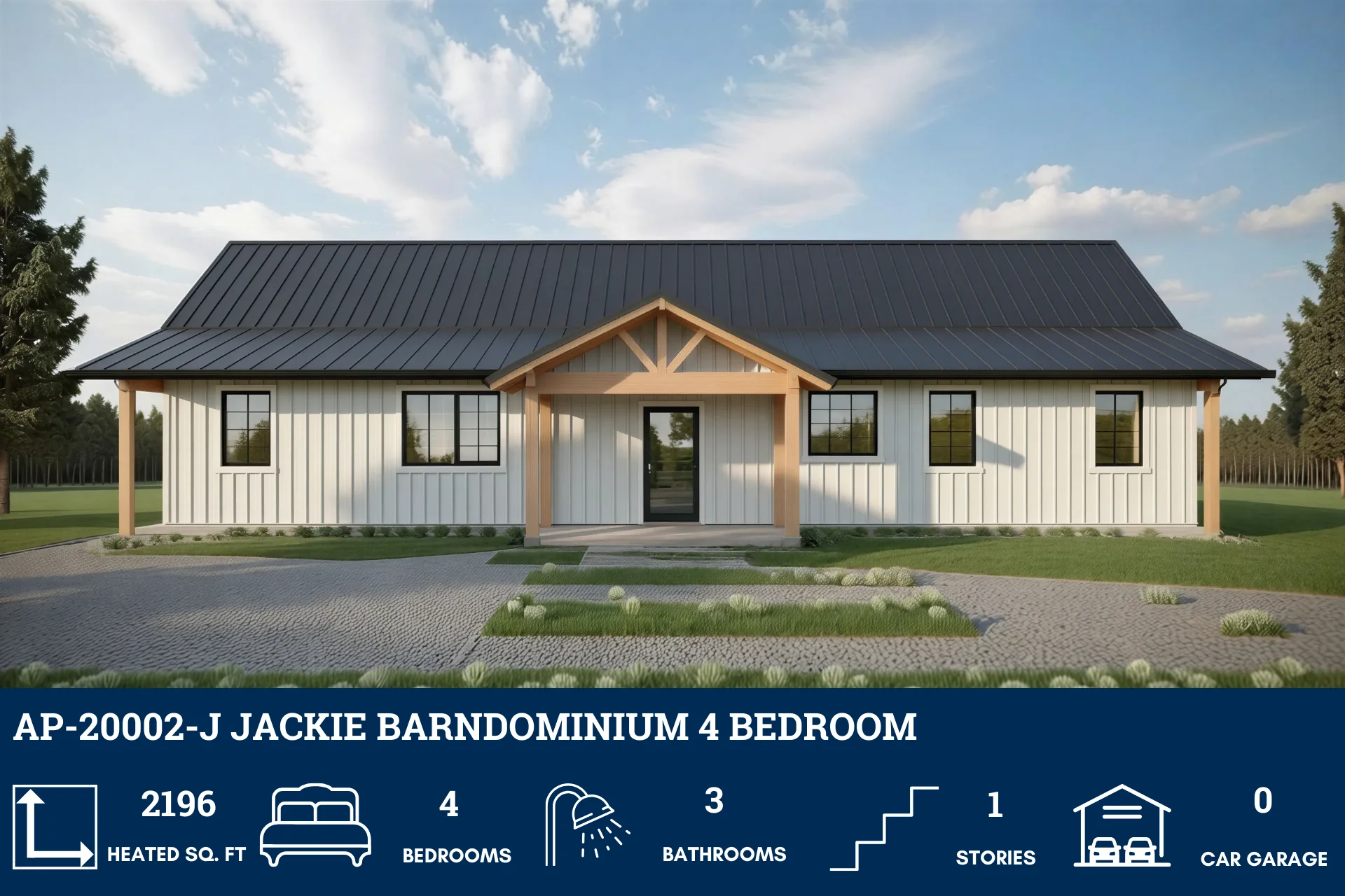 AP-20002-J Jackie Barndominium House Plan - Image 4