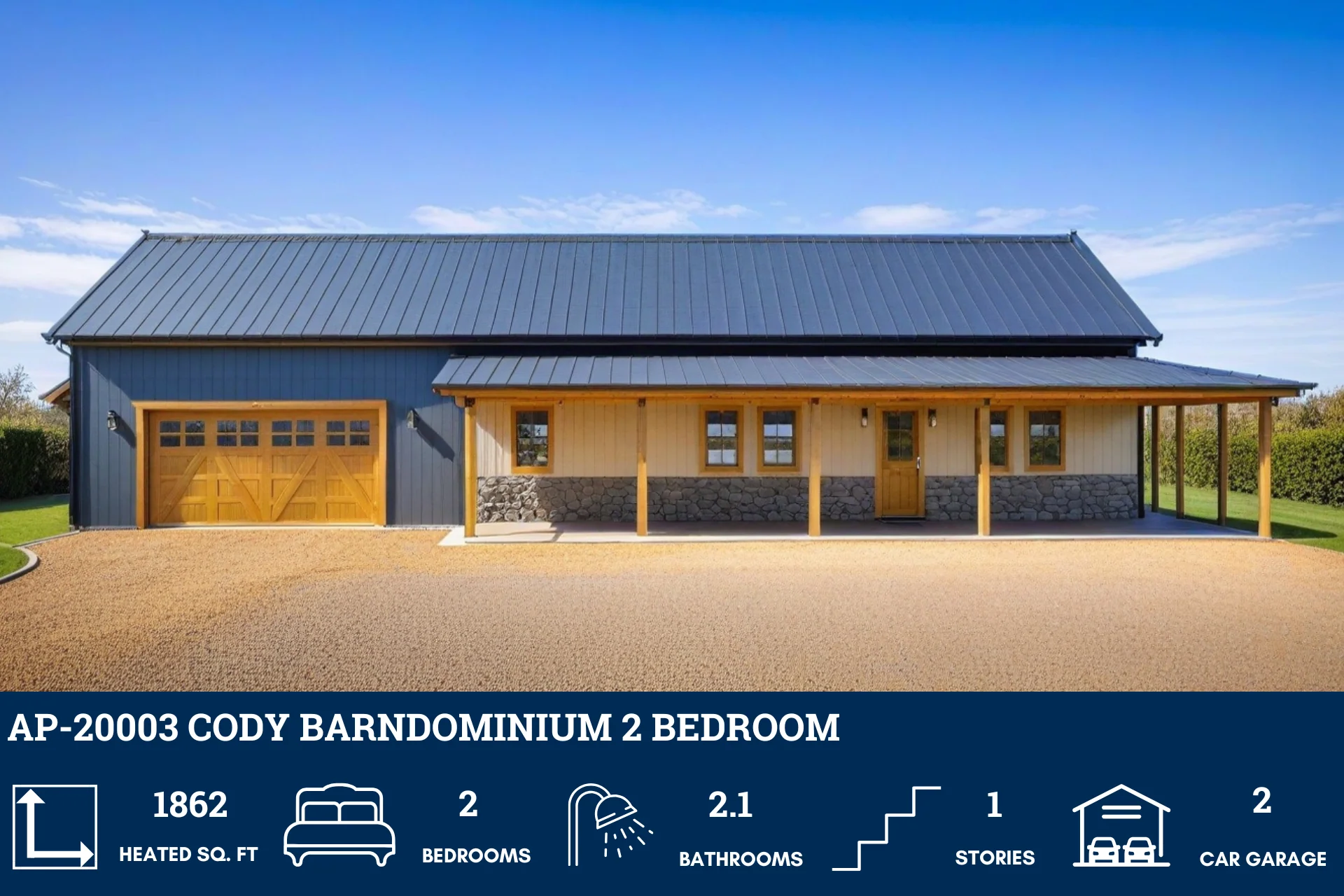AP-20003 Cody Barndominium House Plan - Image 3