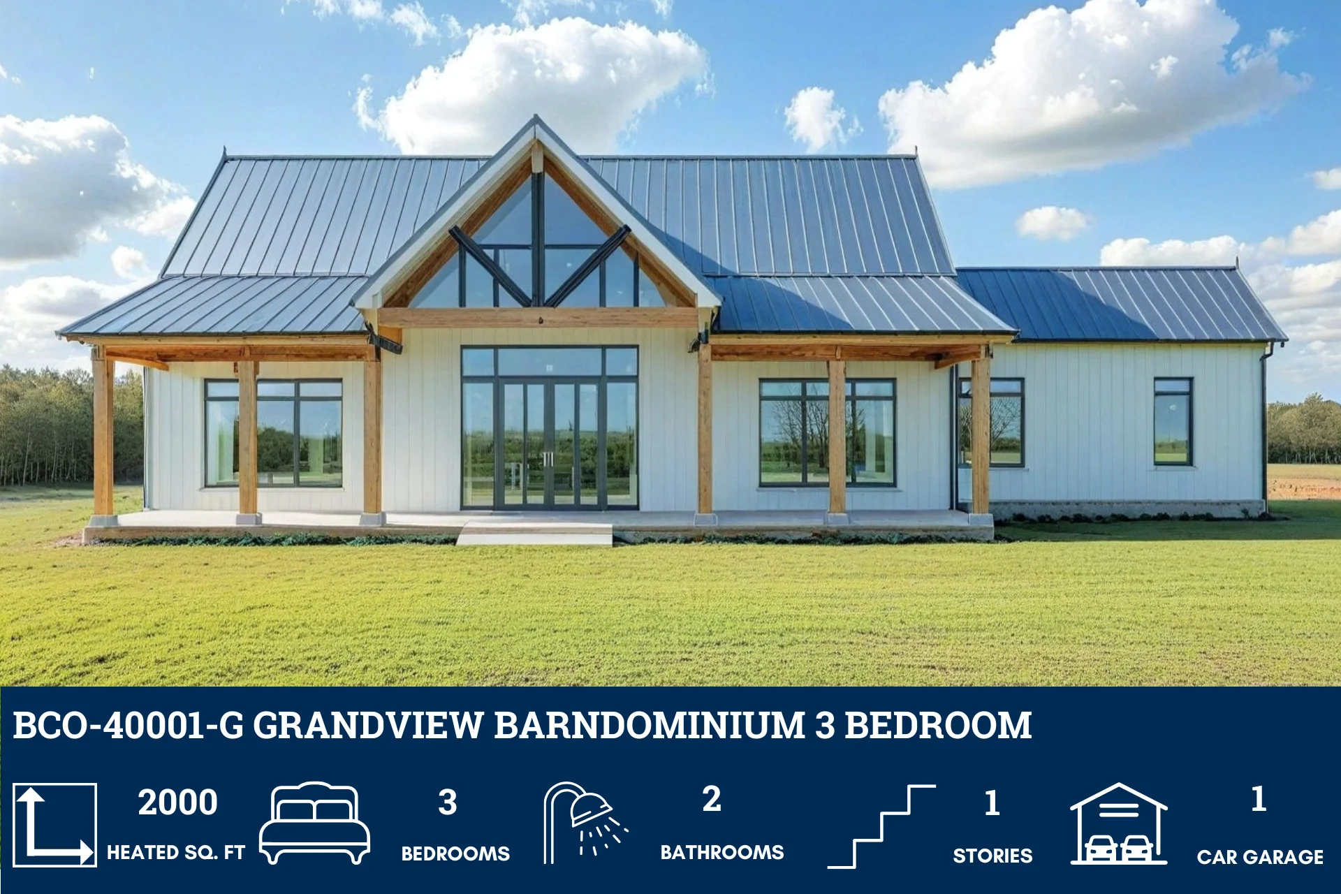 BCO-40001-G Grandview Barndominium House Plan - Image 2
