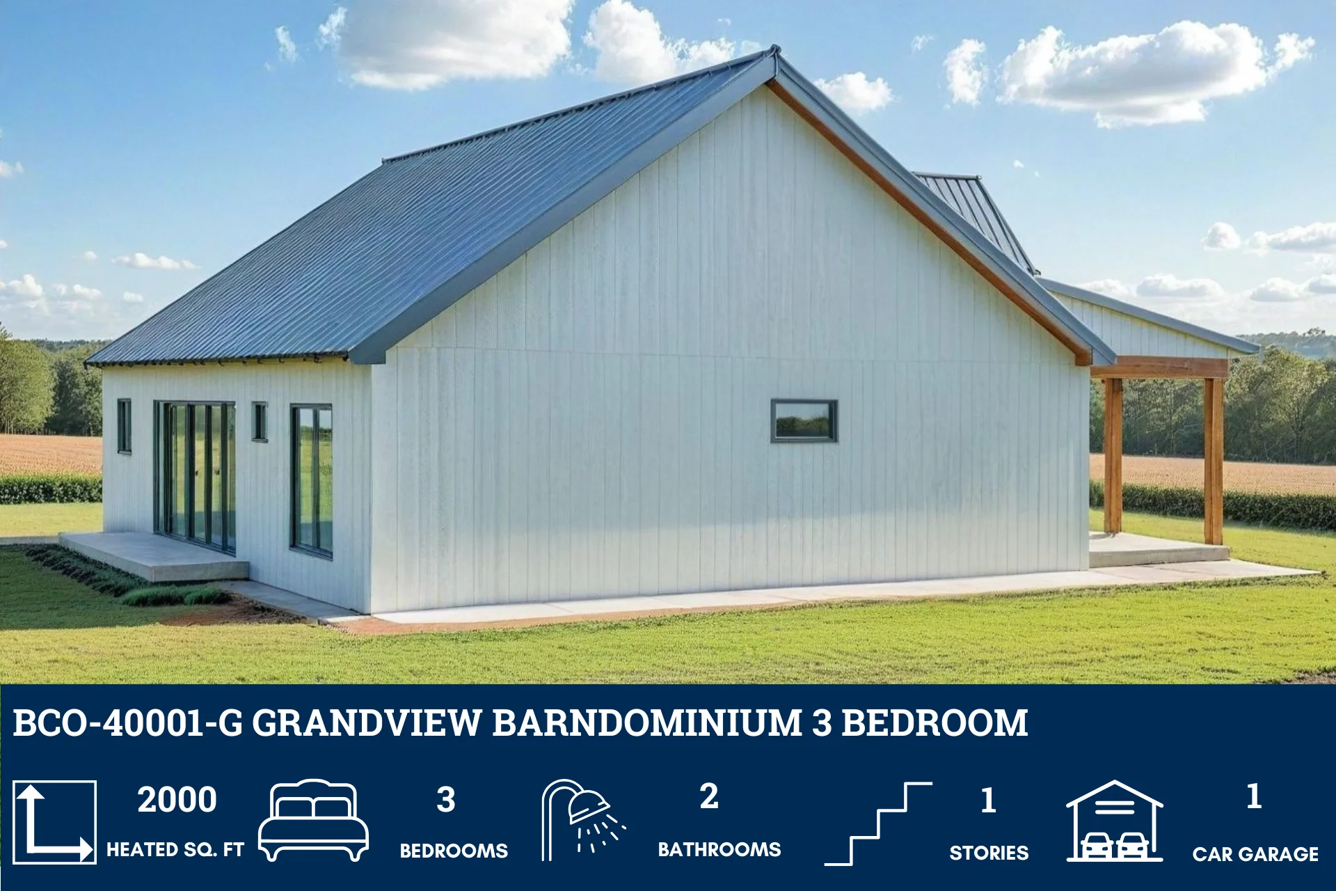 BCO-40001-G Grandview Barndominium House Plan - Image 3