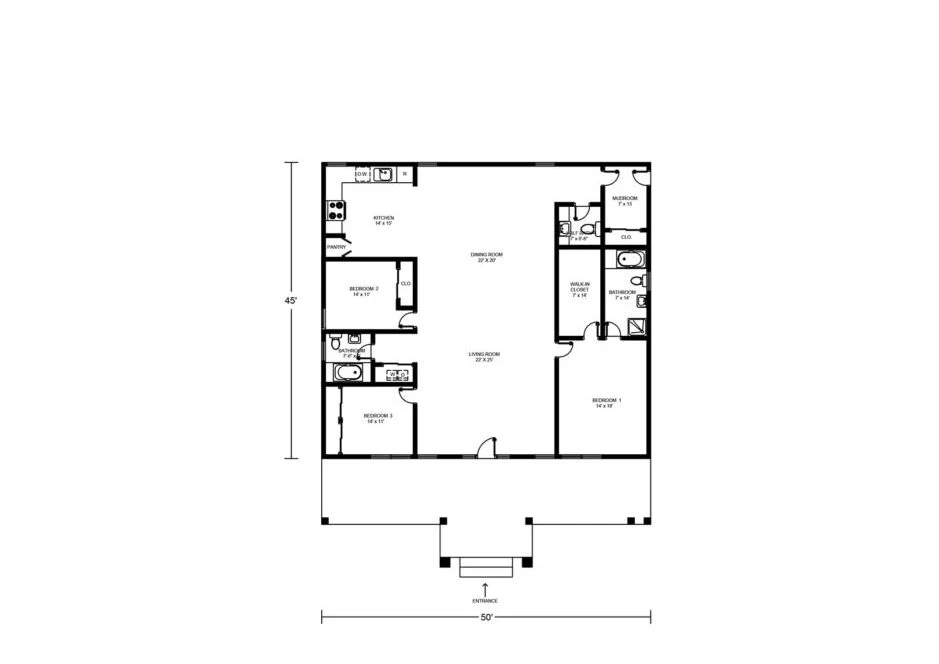 BCO-40002 Barndominium House Plan - Image 2