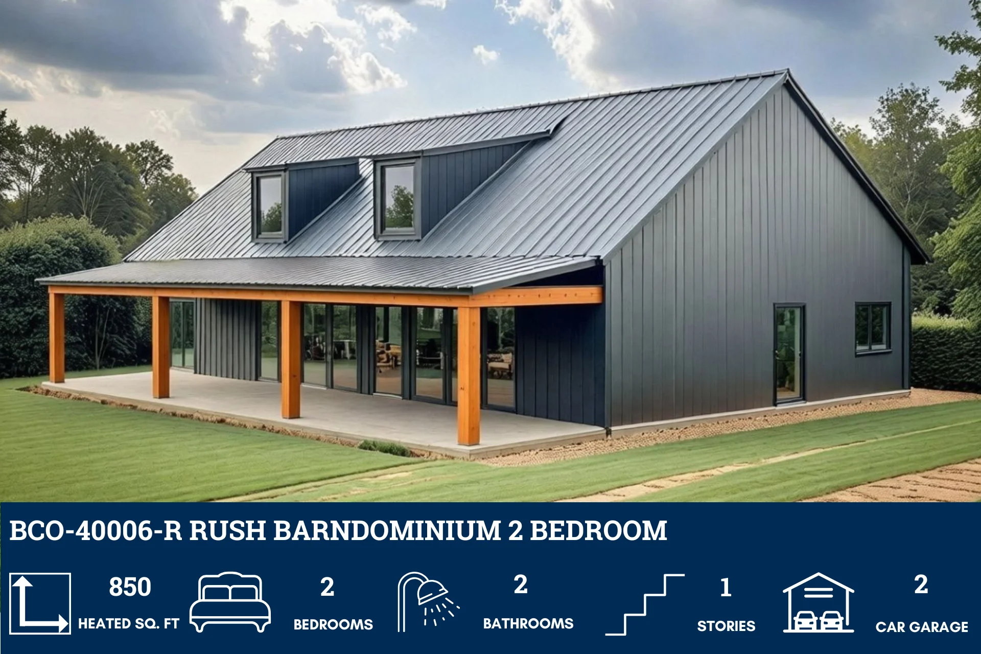 BCO-40006-R Rush Barndominium House Plan - Image 3