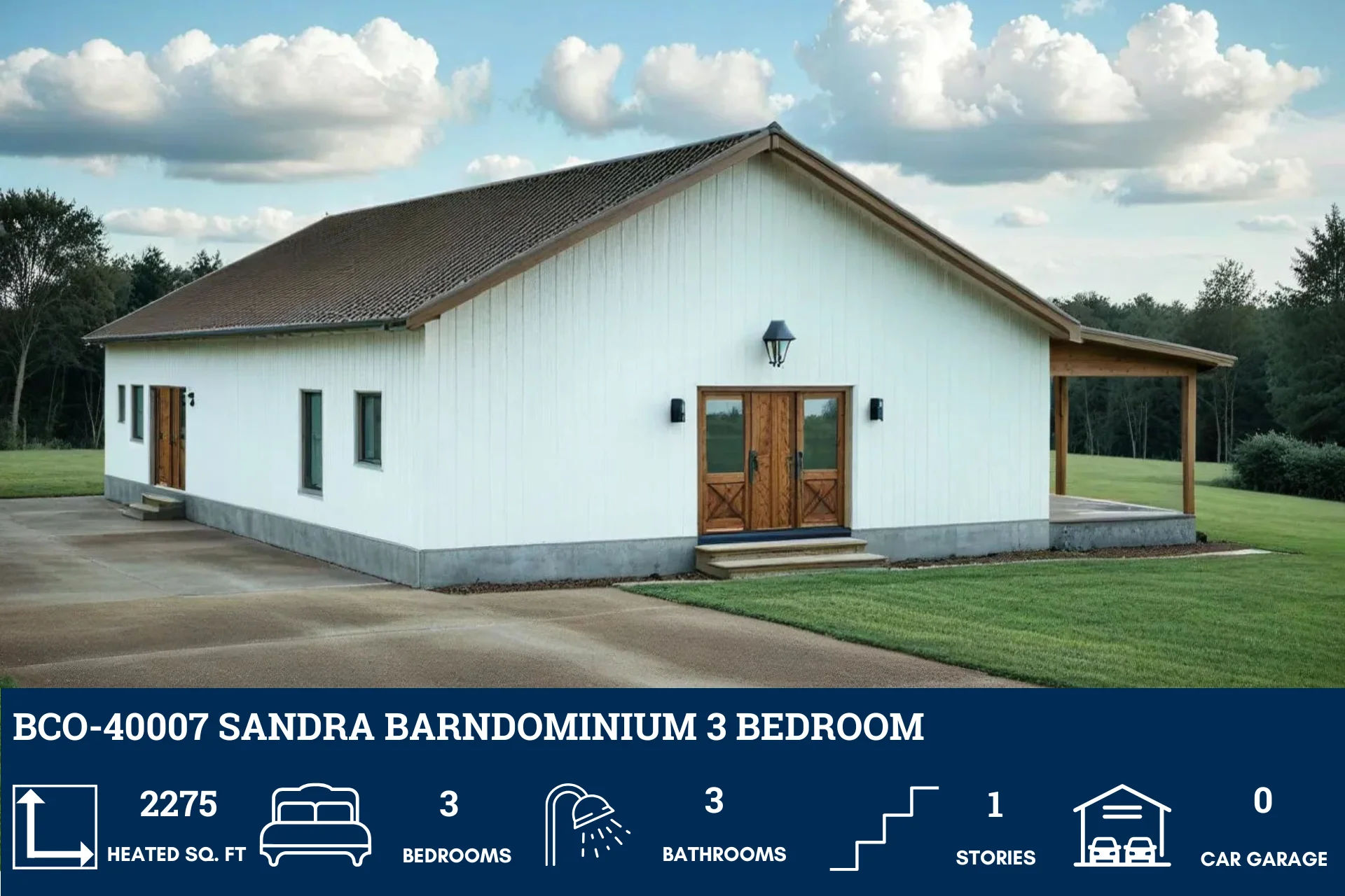 BCO-40007 Sandra Barndominium House Plan - Image 6