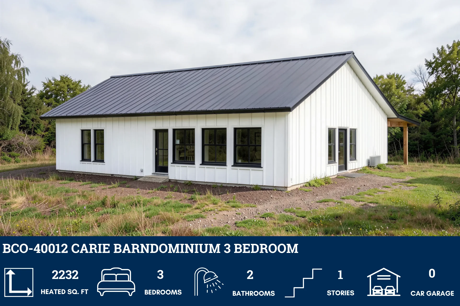 BCO-40012 Carie Barndominium House Plan - Image 3