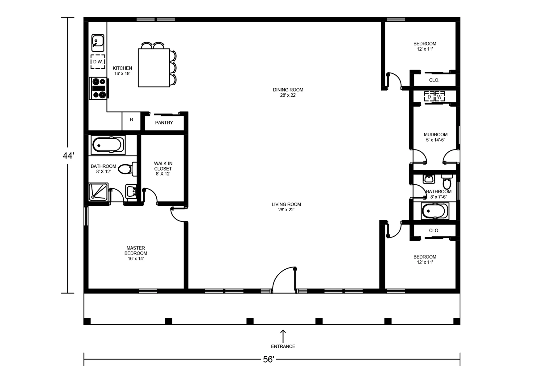 BCO-40018 Barndominium House Plan - Image 2
