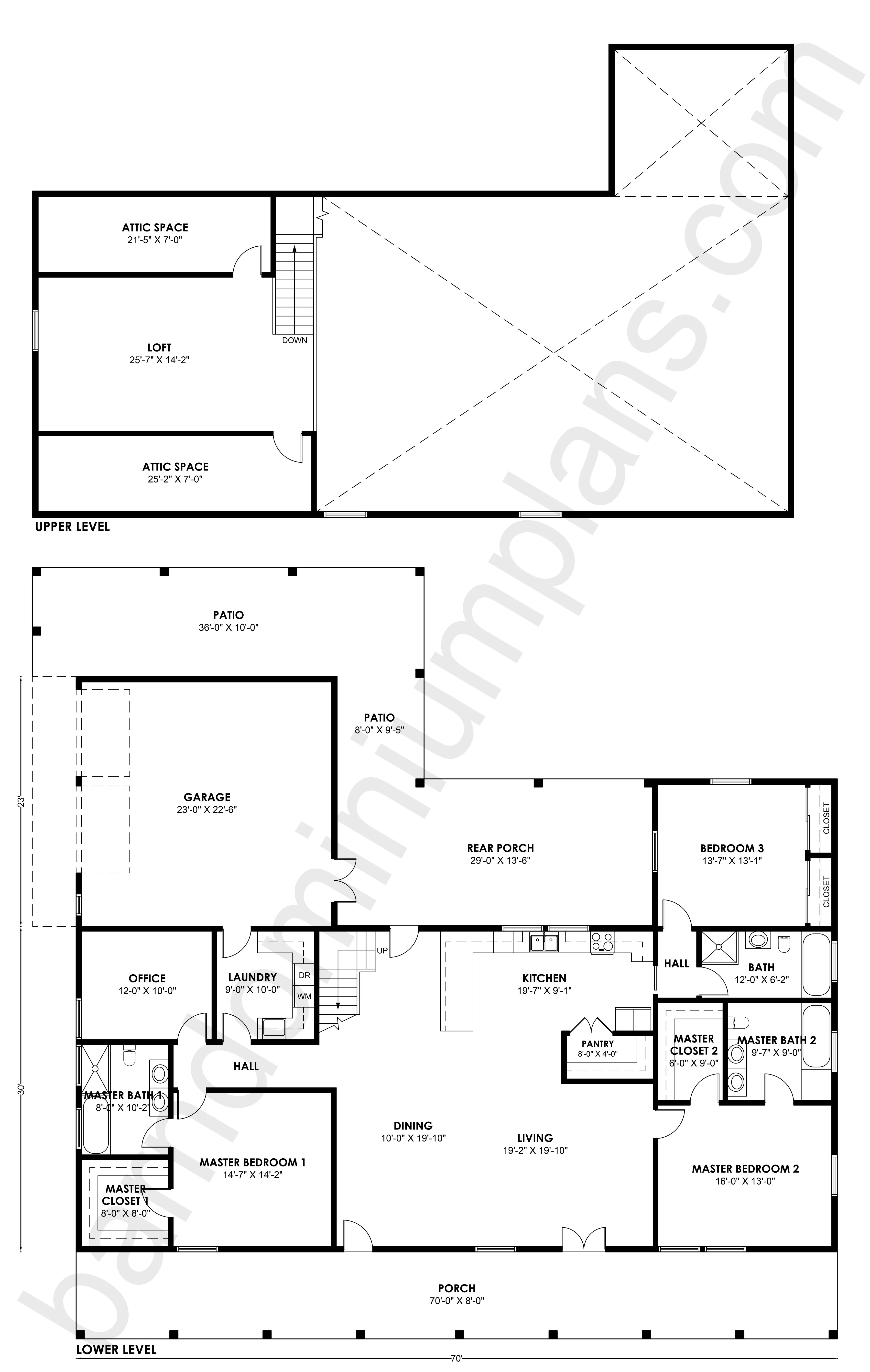 BCO-40020-M Barndominium House Plan - Image 3