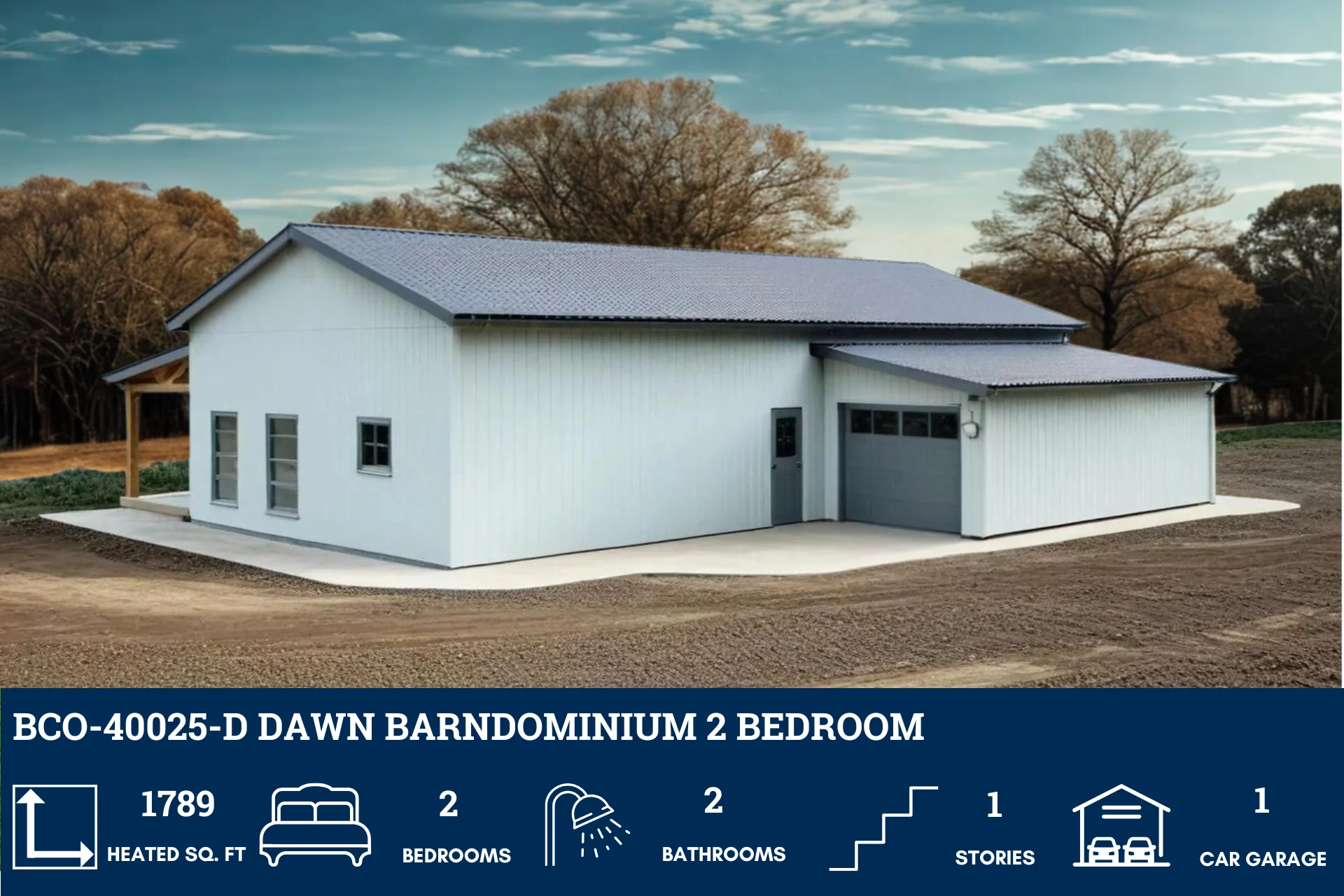 BCO-40025-D Dawn Barndominium House Plan - Image 3