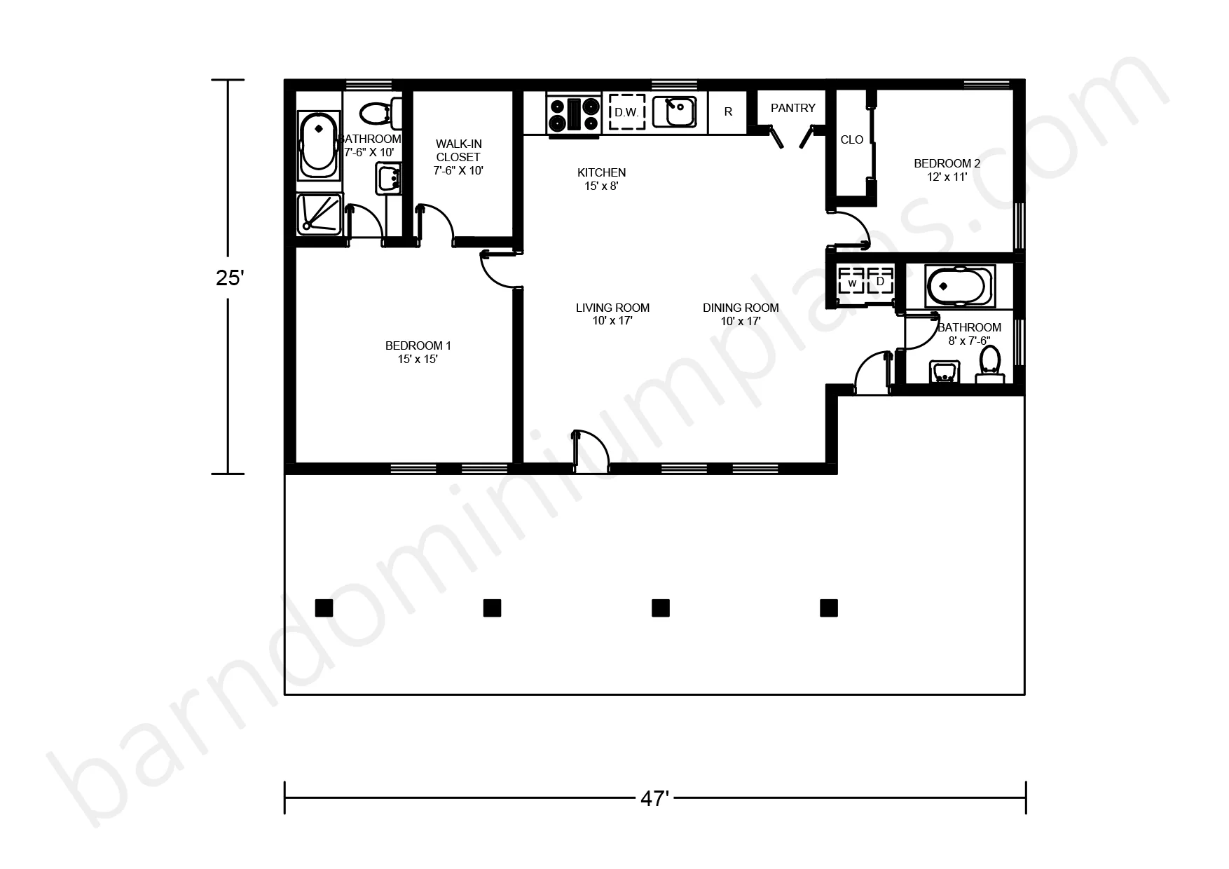 BCO-40028 Barndominium House Plan - Image 2
