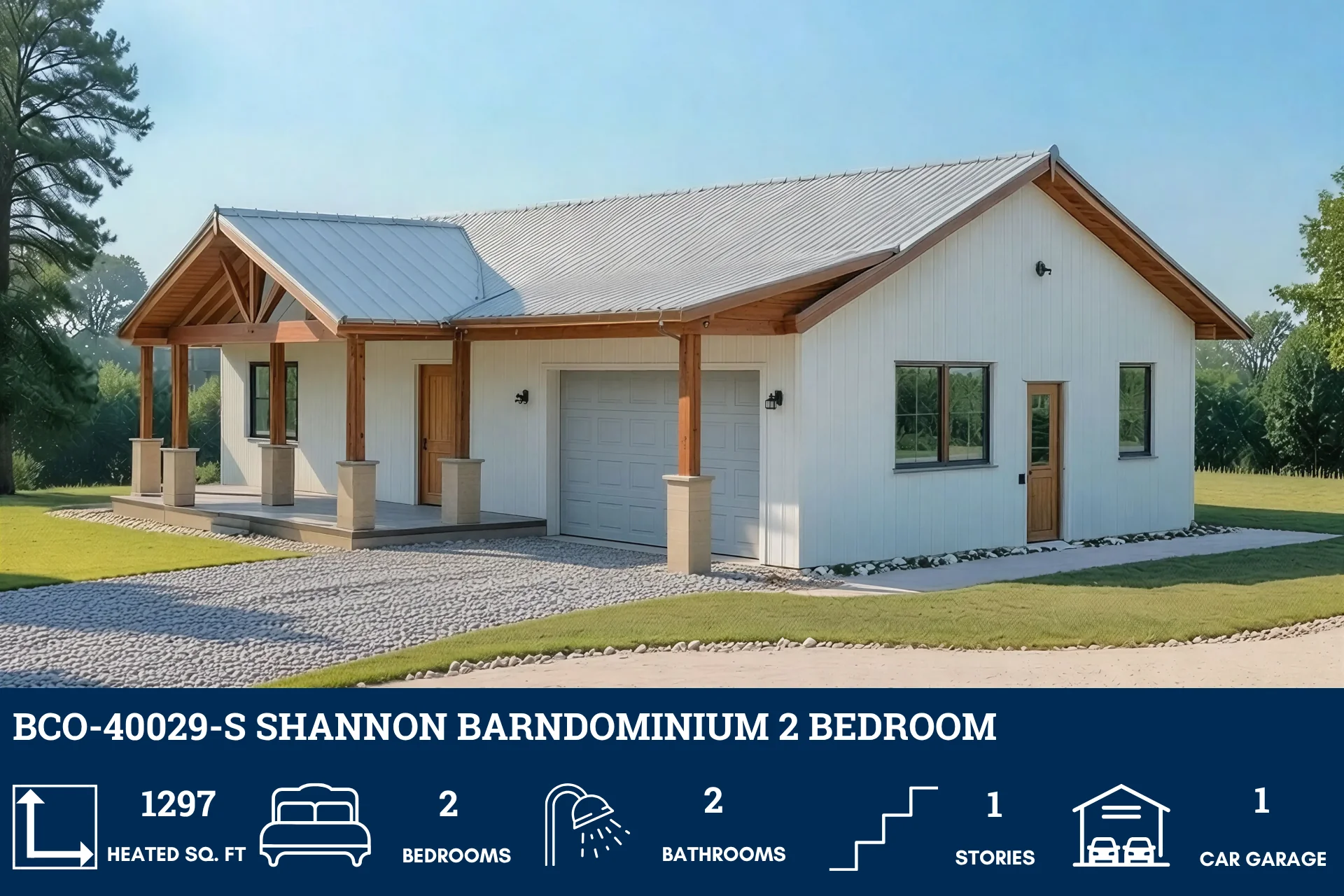 BCO-40029-S Shannon Barndominium House Plan - Image 2