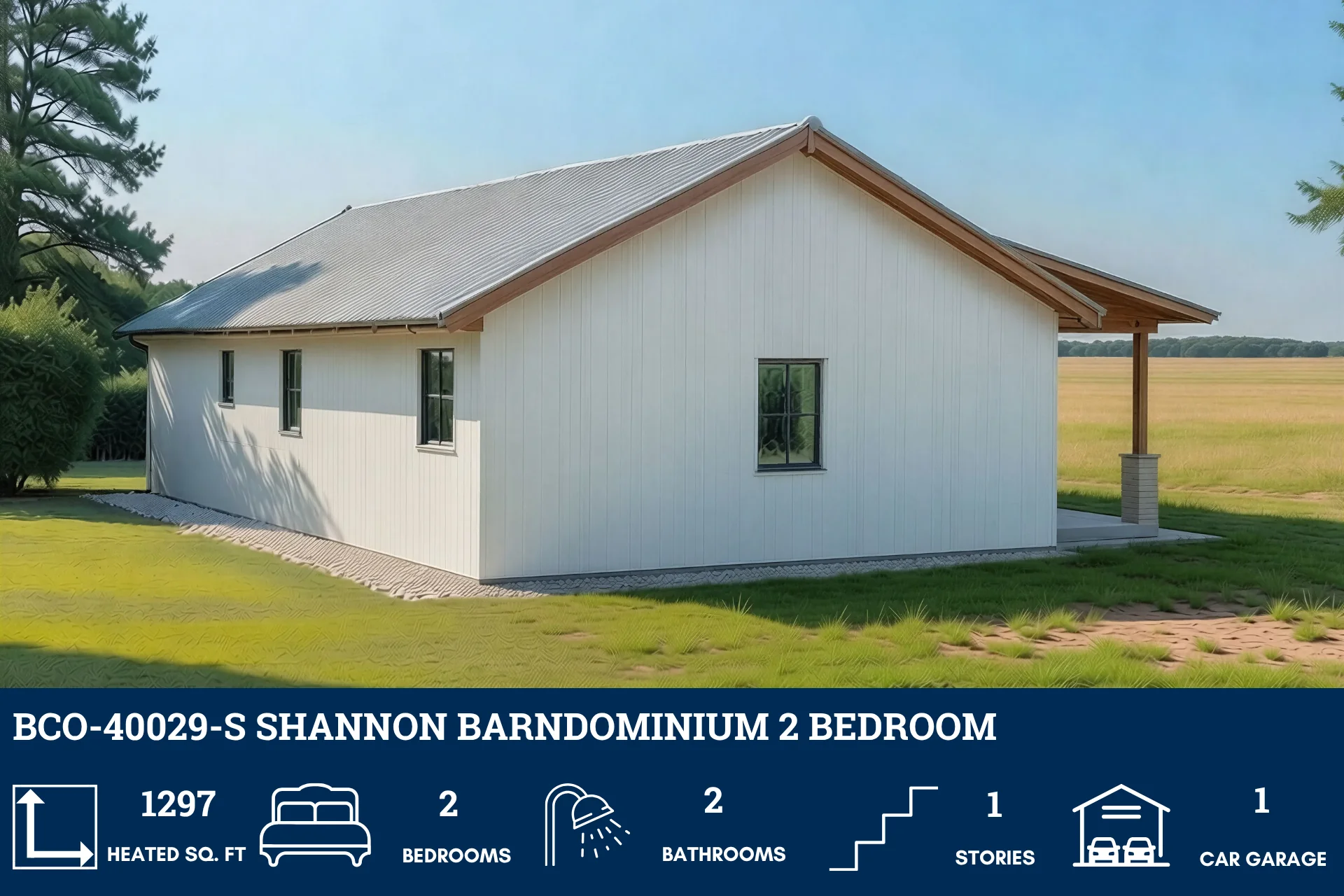 BCO-40029-S Shannon Barndominium House Plan - Image 4