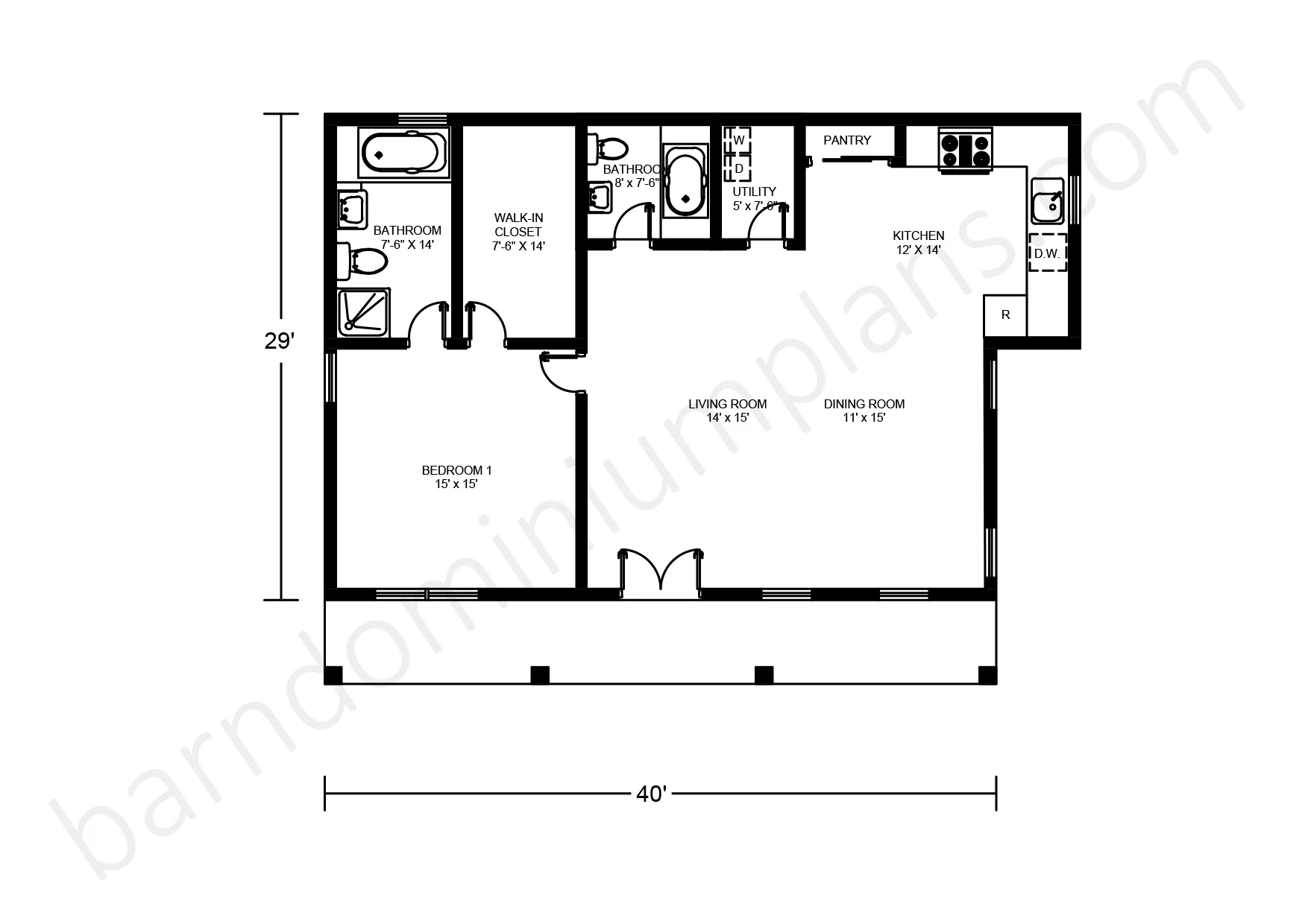 BCO-40033 Barndominium House Plan - Image 5