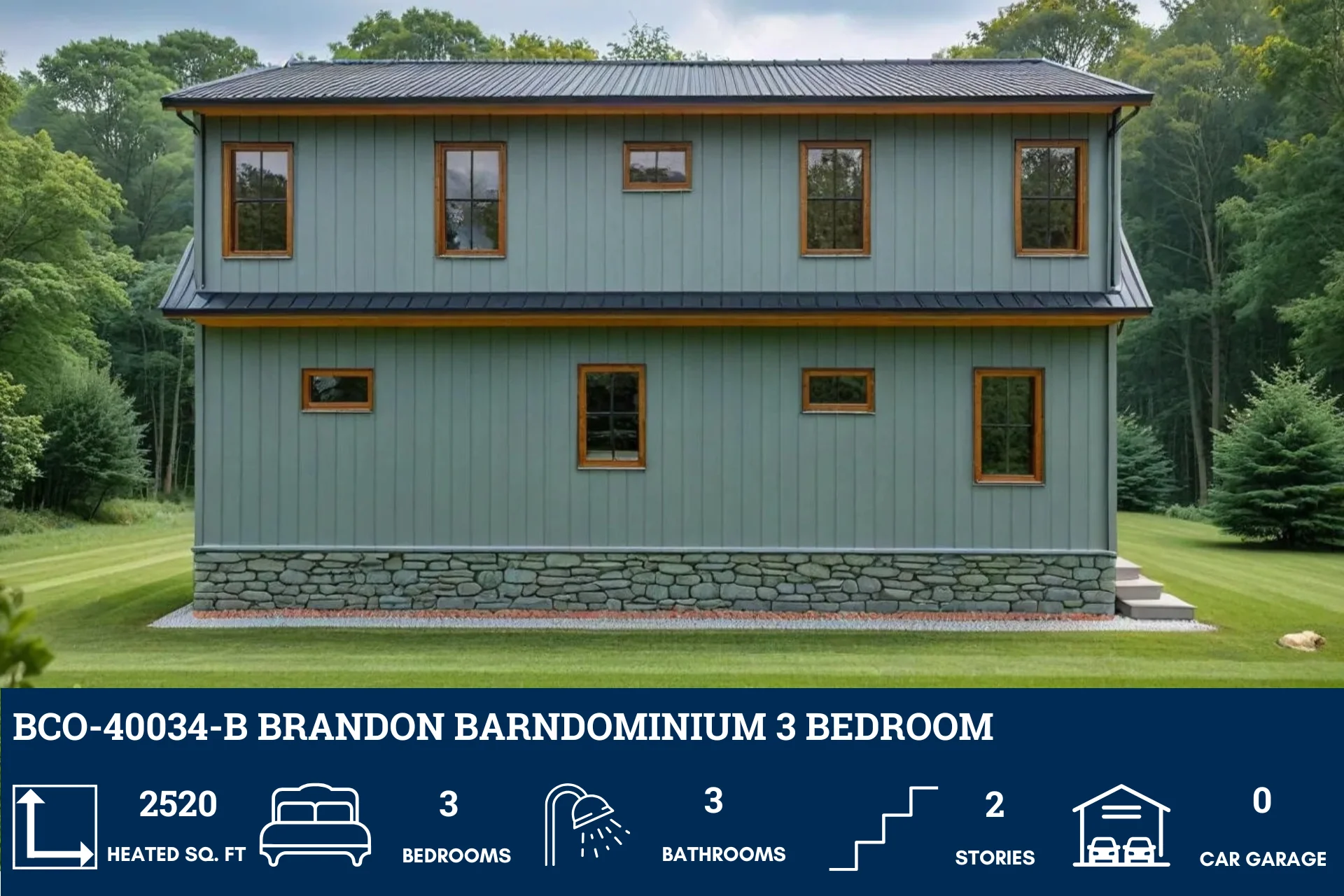 BCO-40034-B Brandon Barndominium House Plan - Image 4