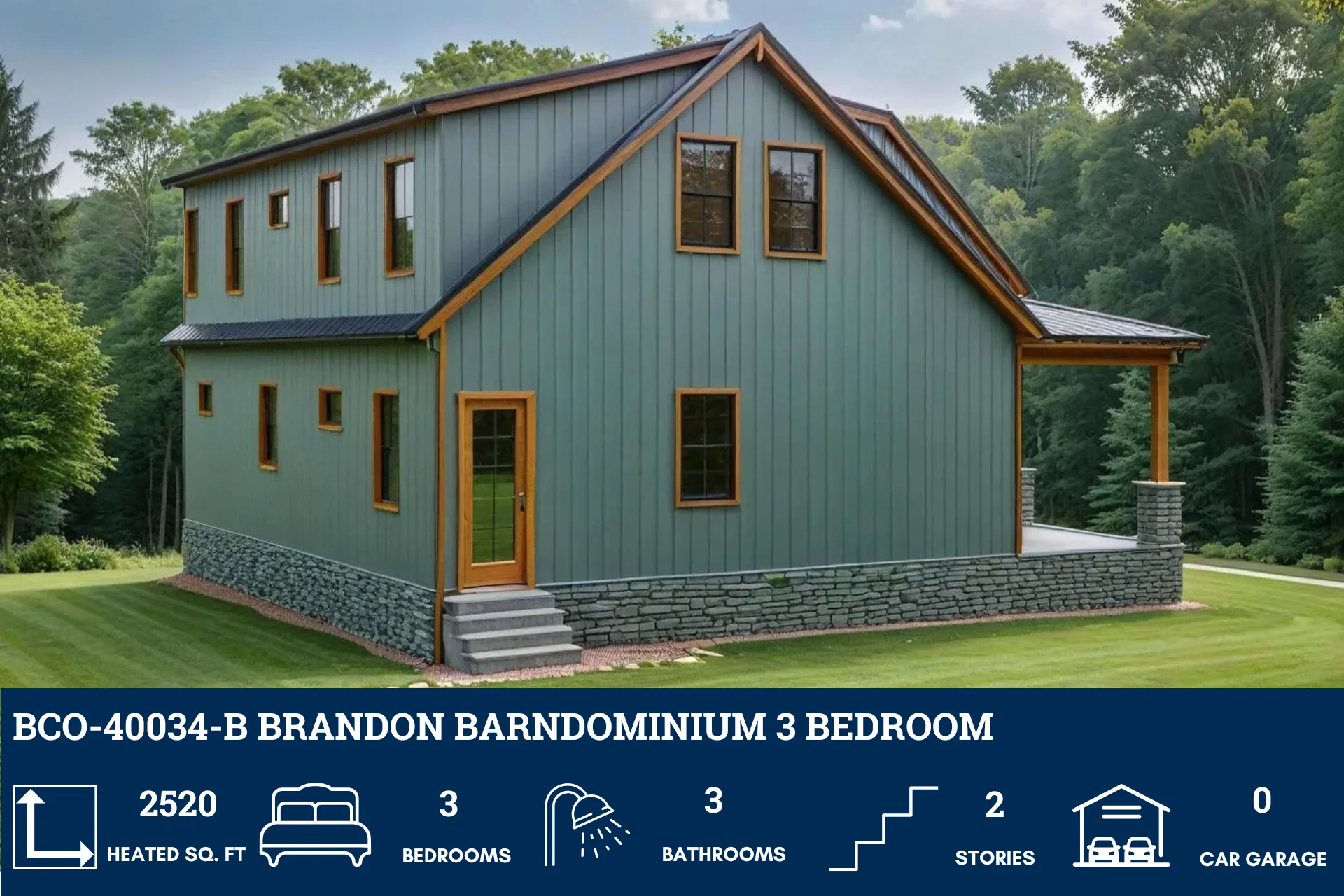 BCO-40034-B Brandon Barndominium House Plan - Image 5