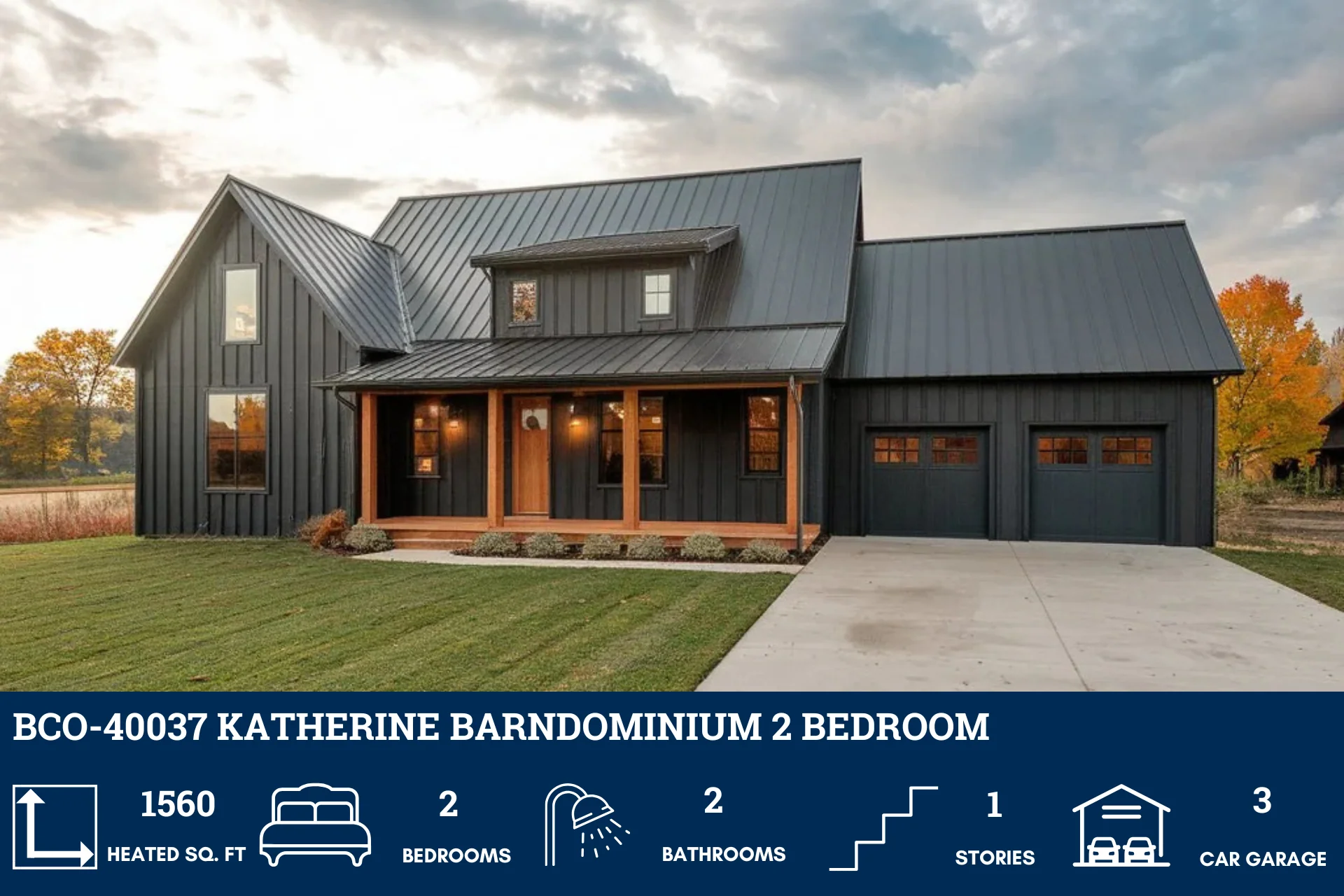 BCO-40037 Katherine Barndominium House Plan - Image 2