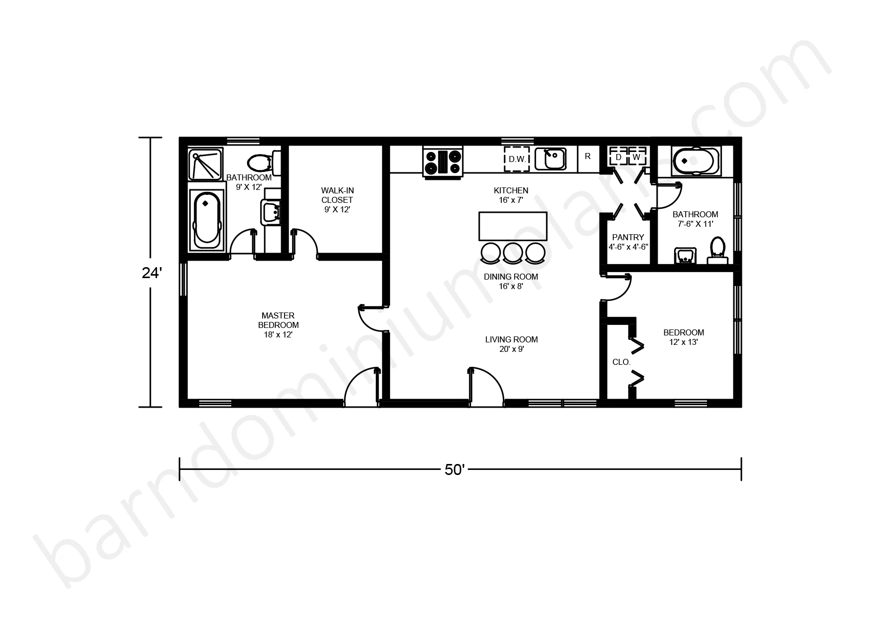 BCO-40038 Barndominium House Plan - Image 2
