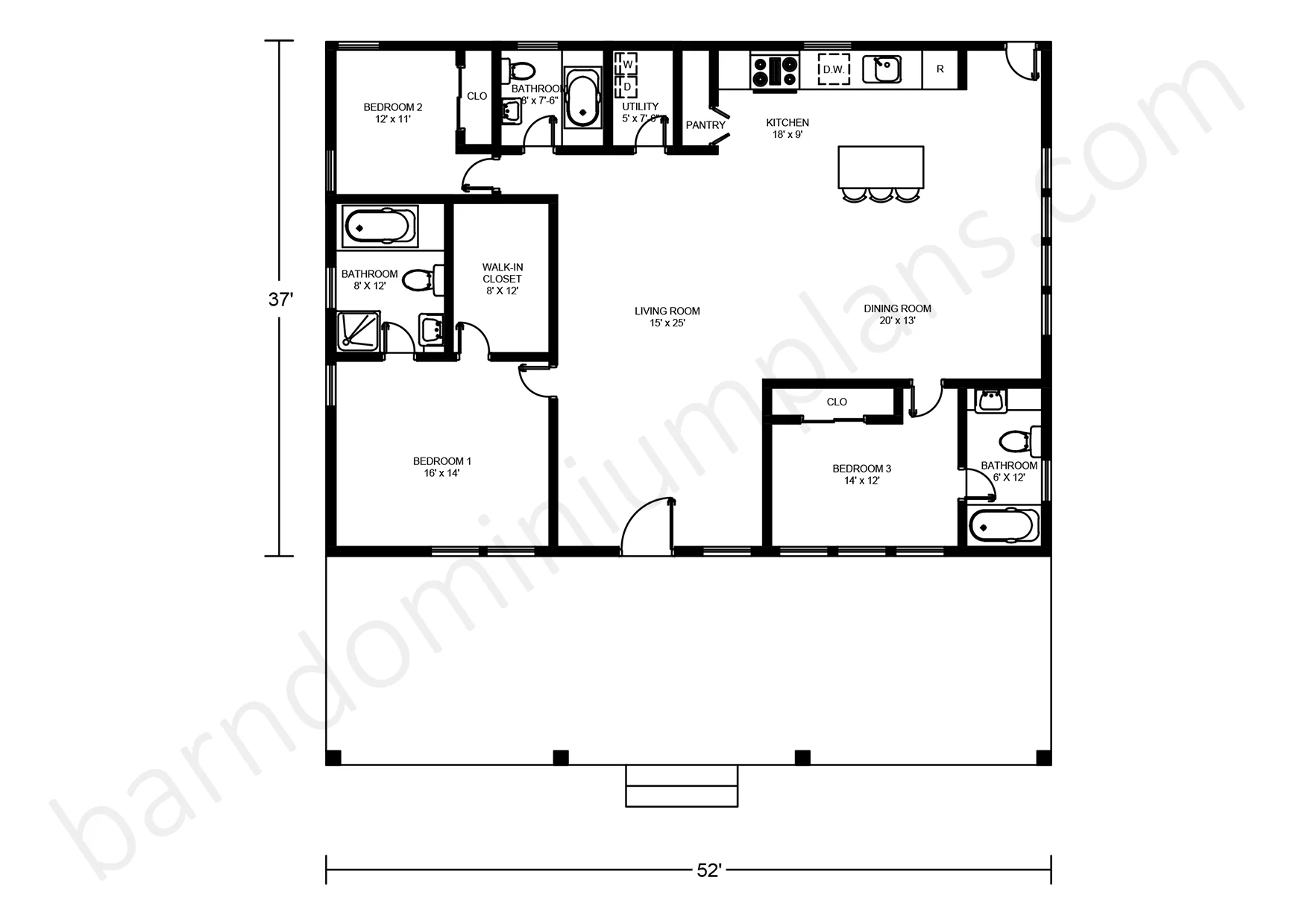 BCO-40041 Barndominium House Plan - Image 2