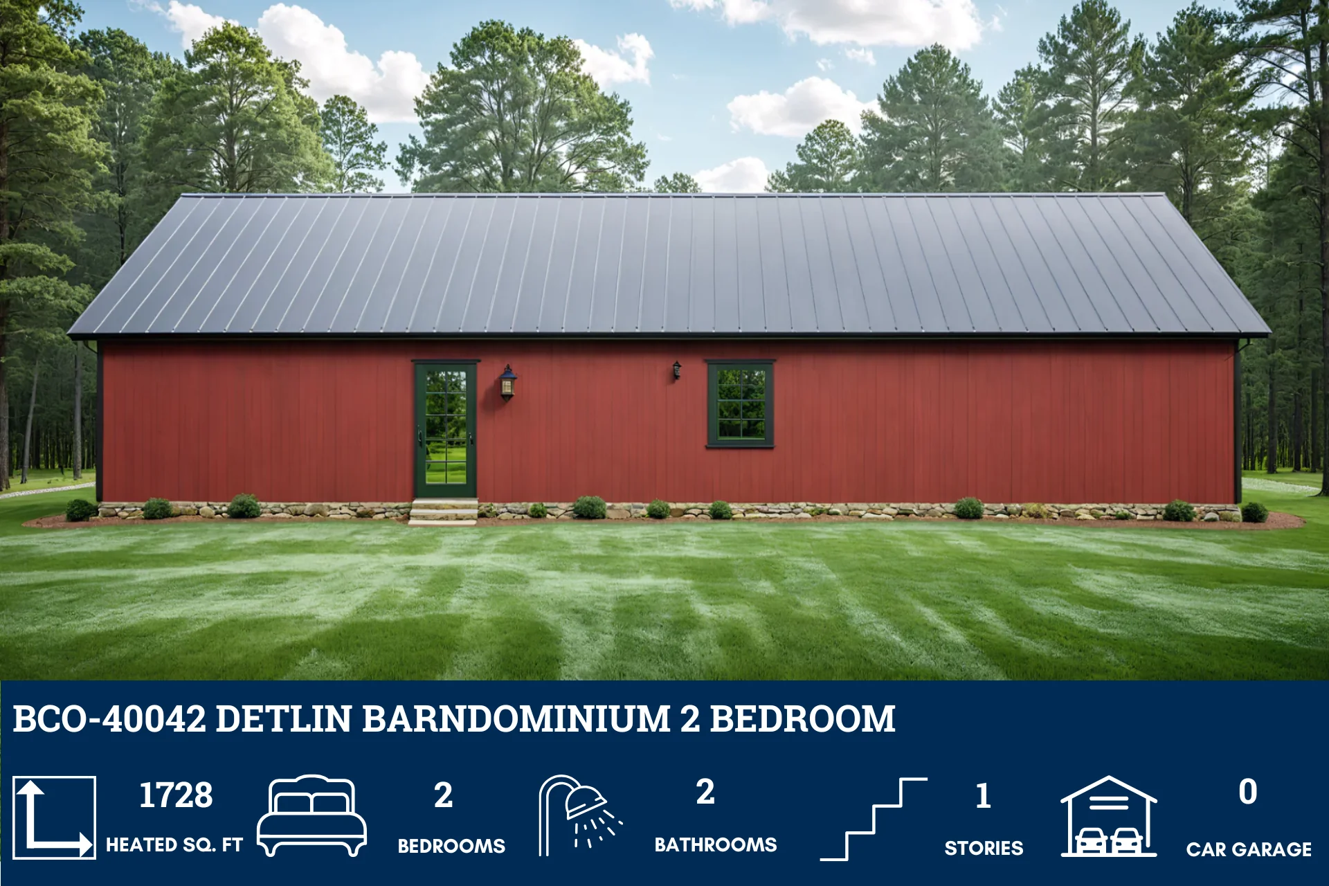 BCO-40042 Detlin Barndominium House Plan - Image 4