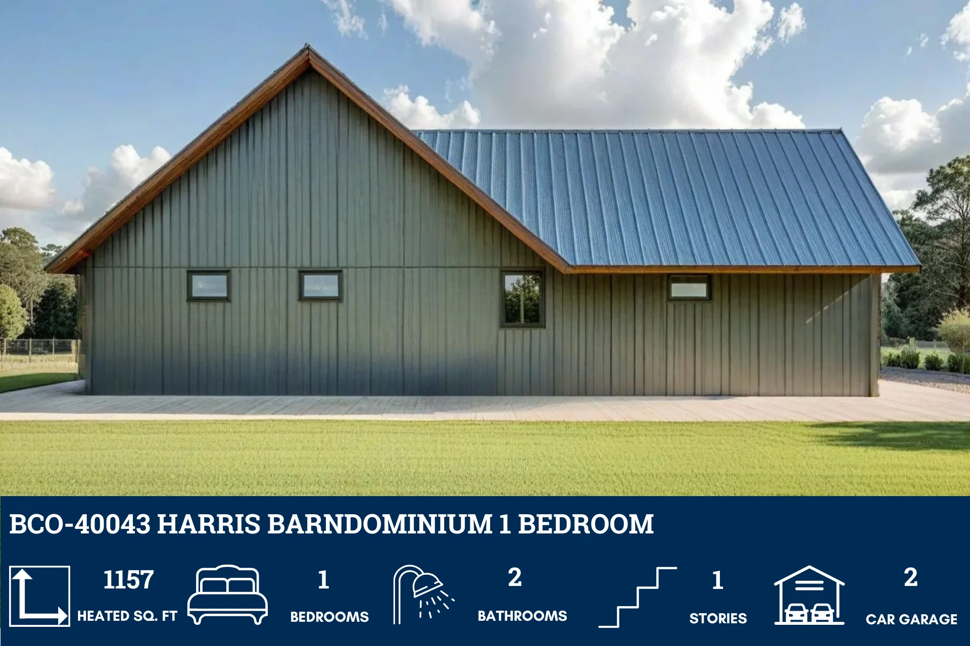 BCO-40043 Harris Barndominium House Plan - Image 4