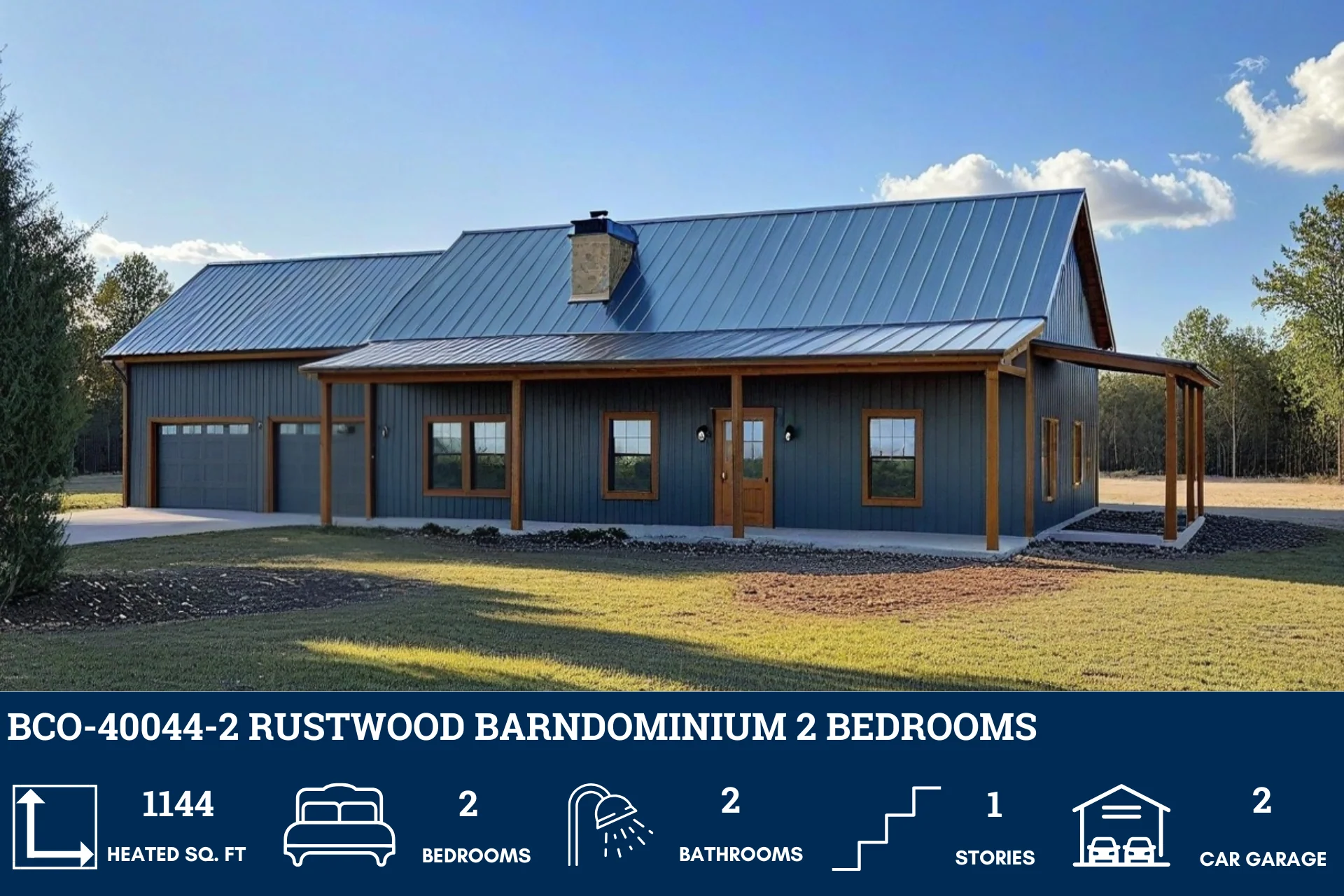 BCO-40044-2 Rustwood Barndominium House Plan - Image 3