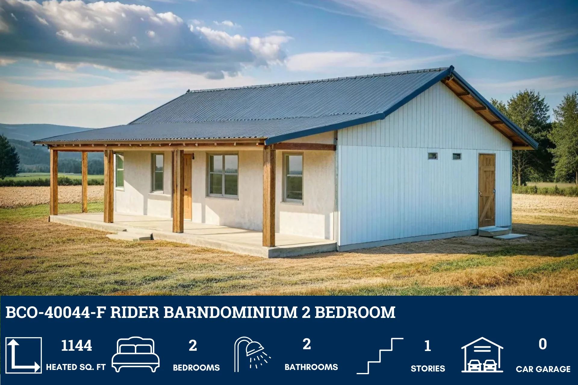 BCO-40044-F Rider Barndominium House Plan - Image 3