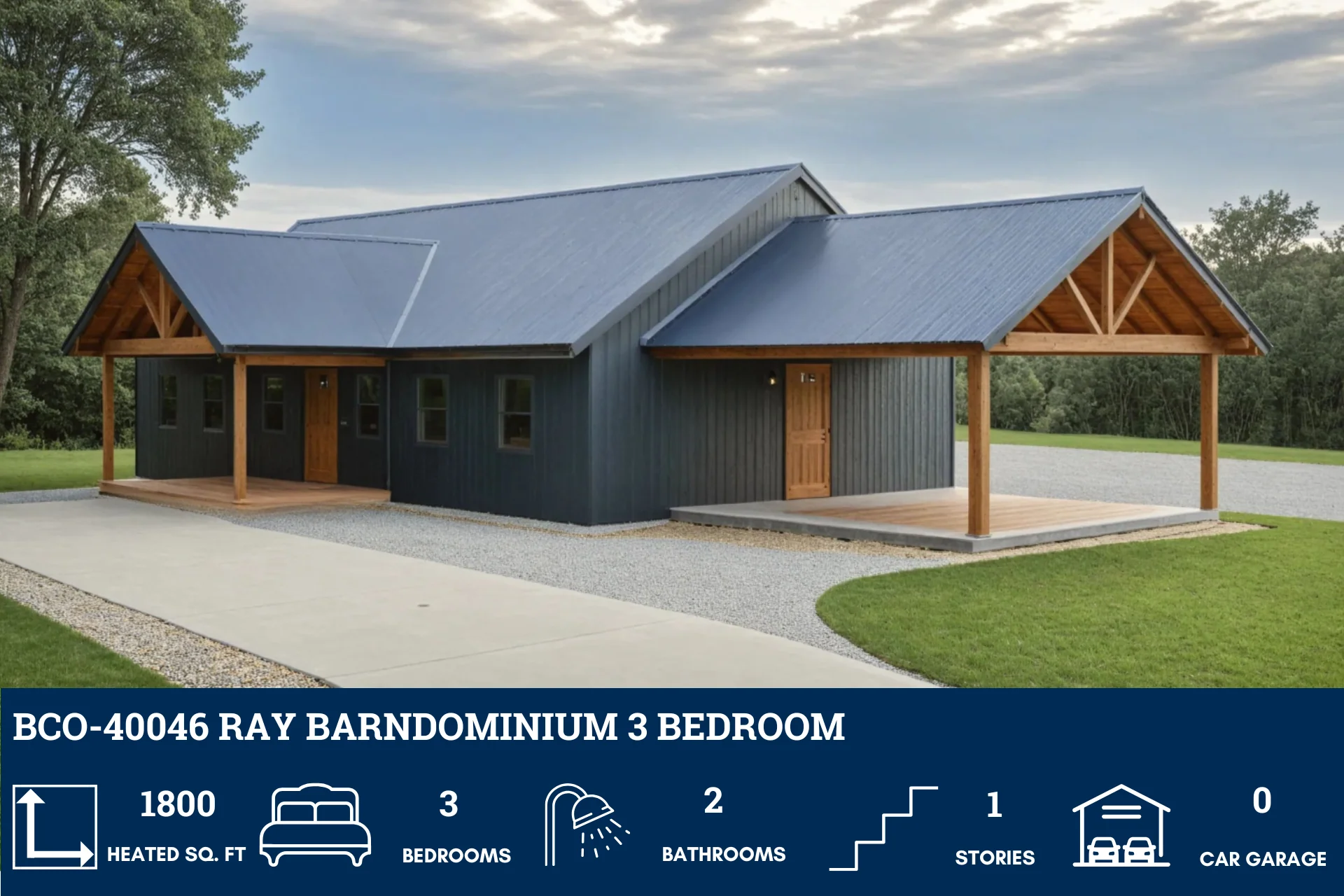 BCO-40046 Ray Barndominium House Plan - Image 4