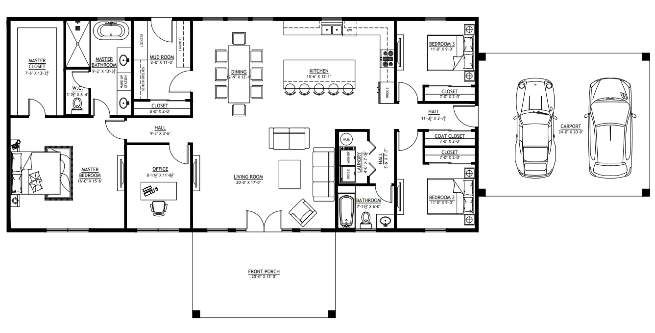 BCO-40046-W Wilson Barndominium House Plan - Image 7