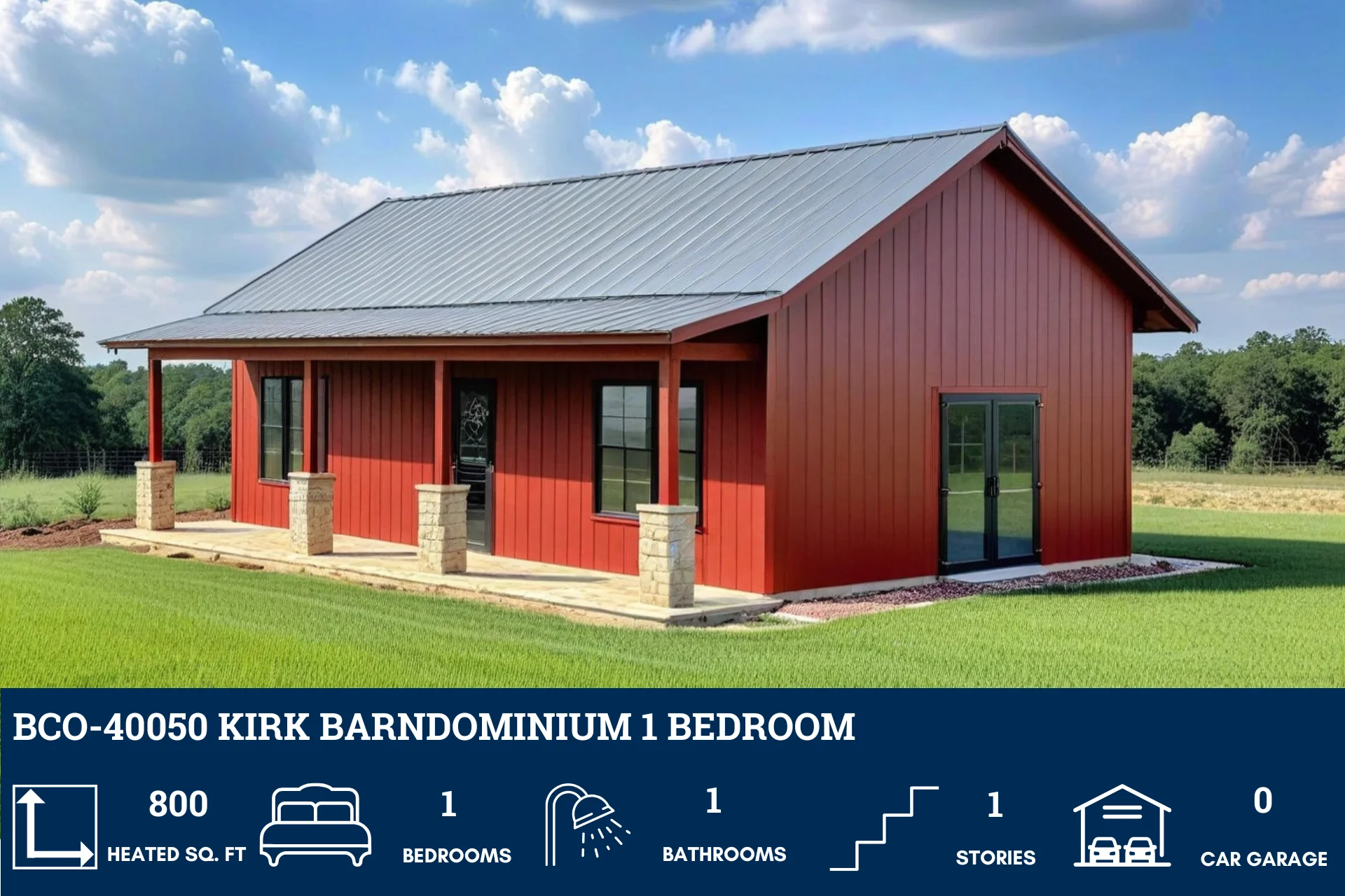 BCO-40050 Kirk Barndominium House Plan - Image 3