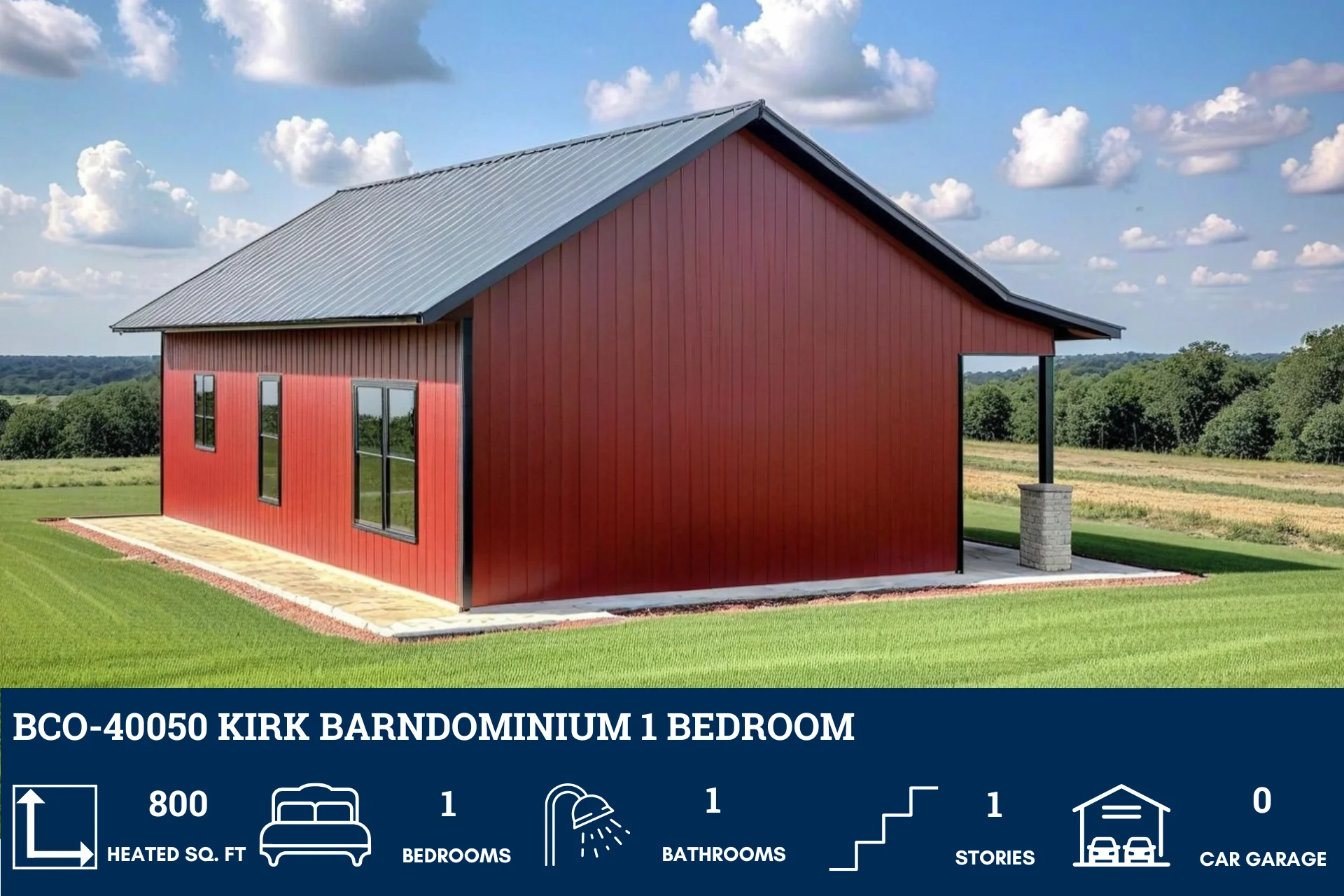 BCO-40050 Kirk Barndominium House Plan - Image 5