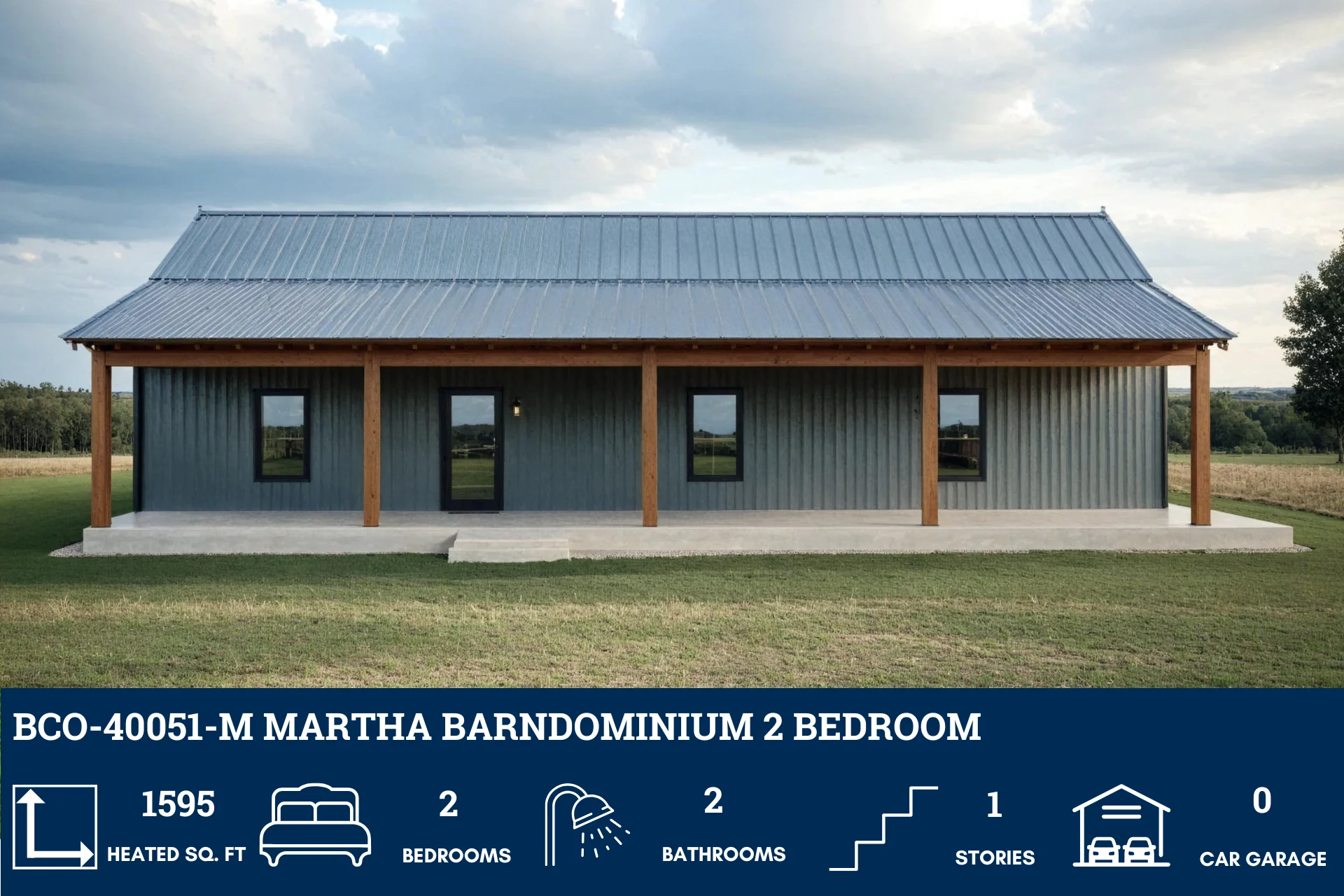 BCO-40051-M Martha Barndominium House Plan - Image 2
