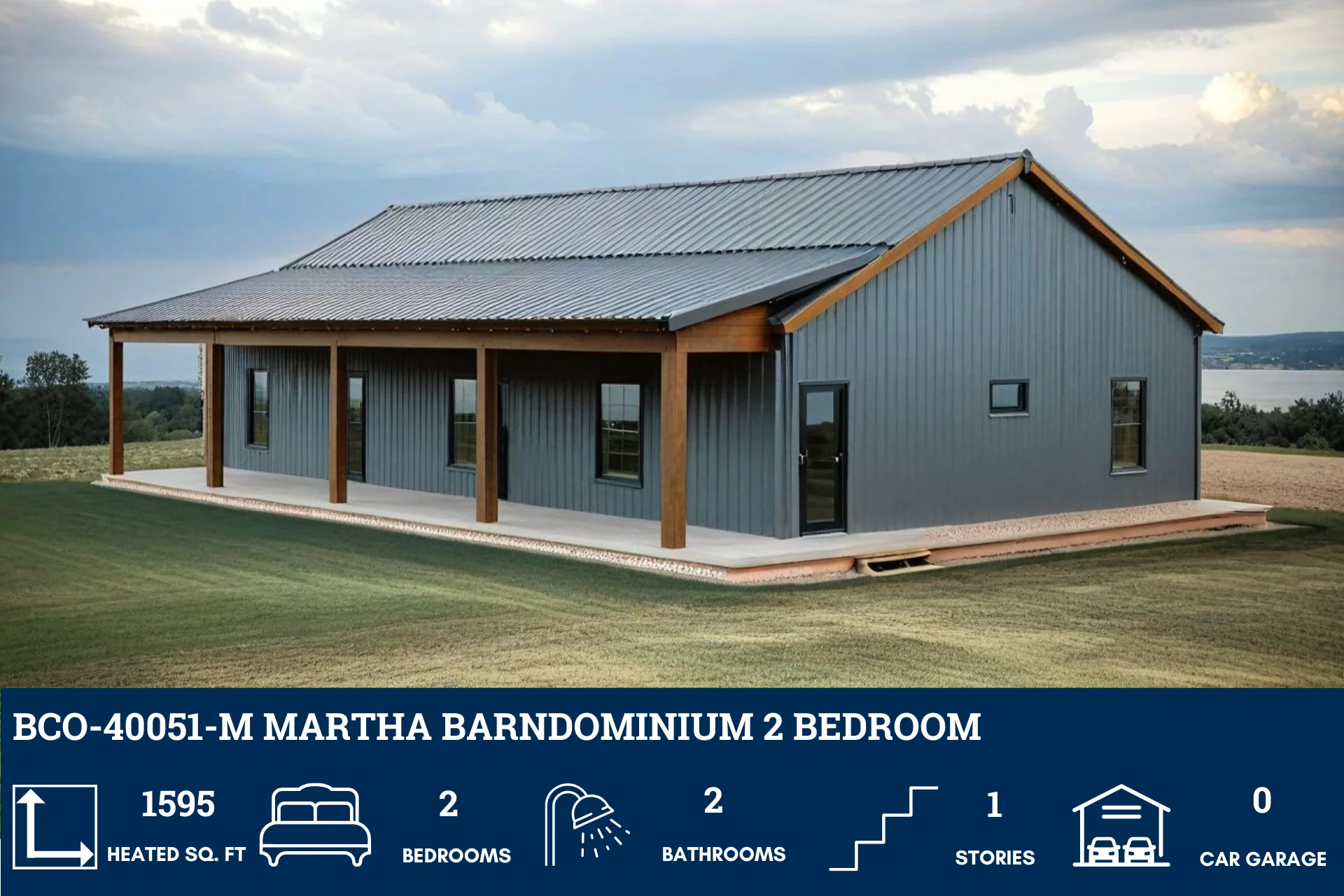 BCO-40051-M Martha Barndominium House Plan - Image 3