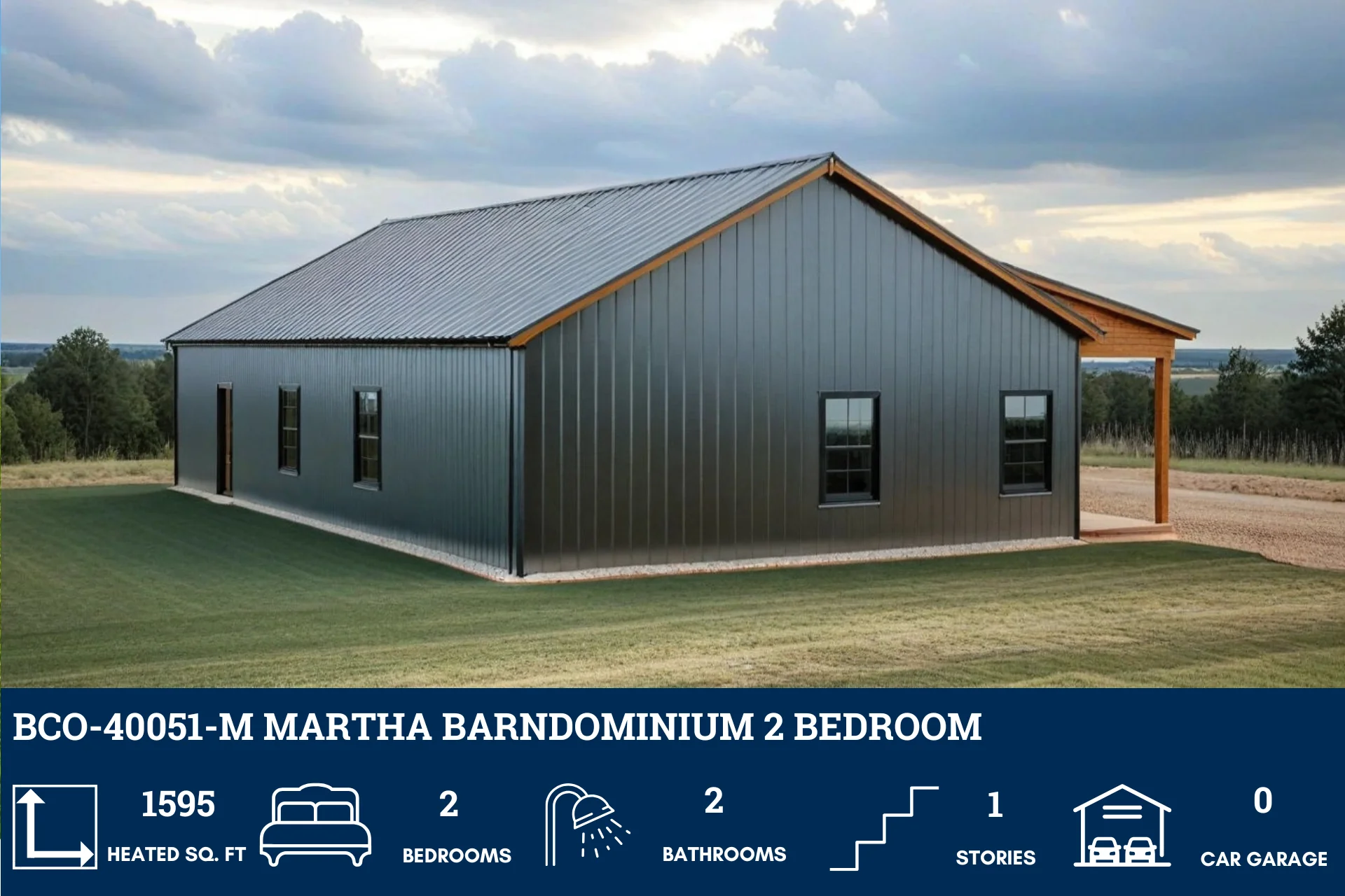 BCO-40051-M Martha Barndominium House Plan - Image 5
