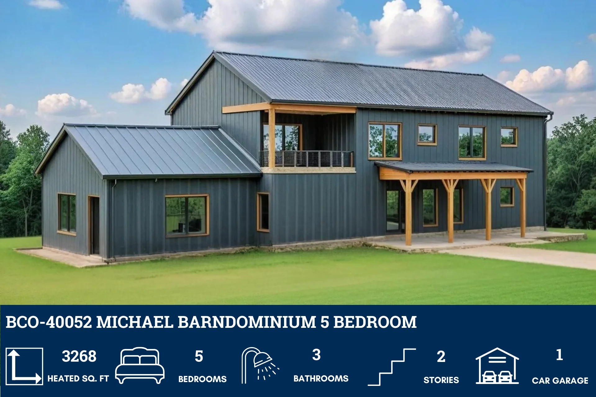 BCO-40052 Michael Barndominium House Plan - Image 4