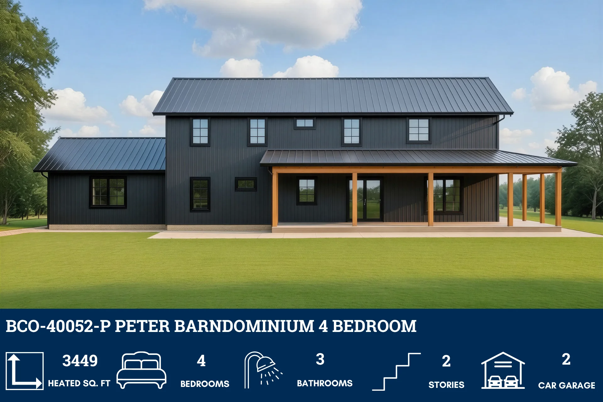 BCO-40052-P Peter Barndominium House Plan - Image 3