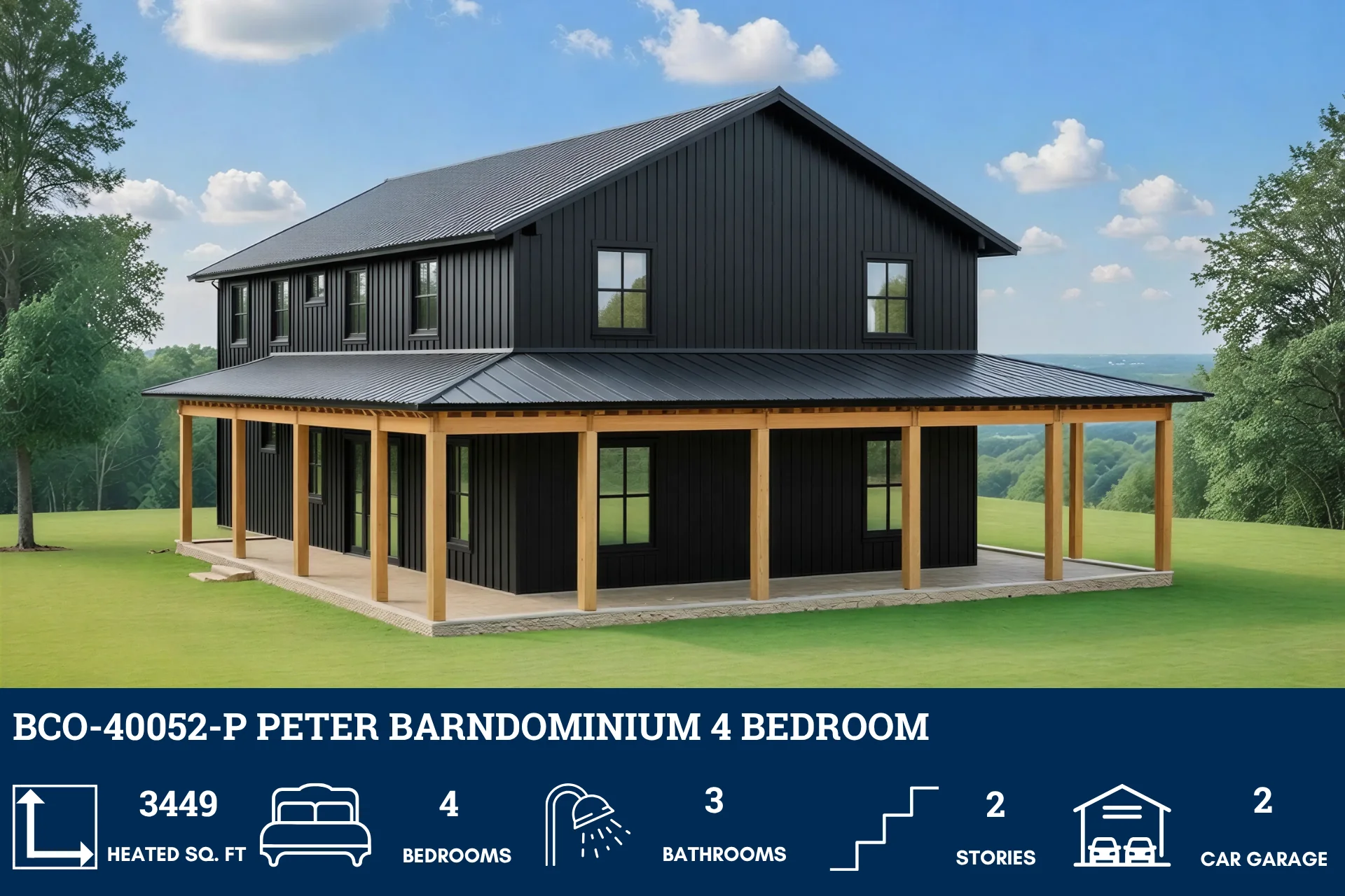 BCO-40052-P Peter Barndominium House Plan - Image 4