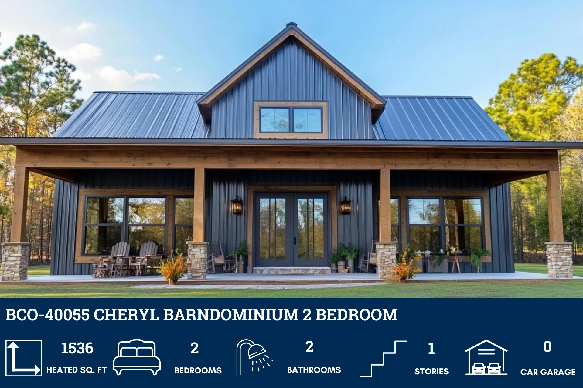 BCO-40055 Cheryl Barndominium House Plan - Image 2