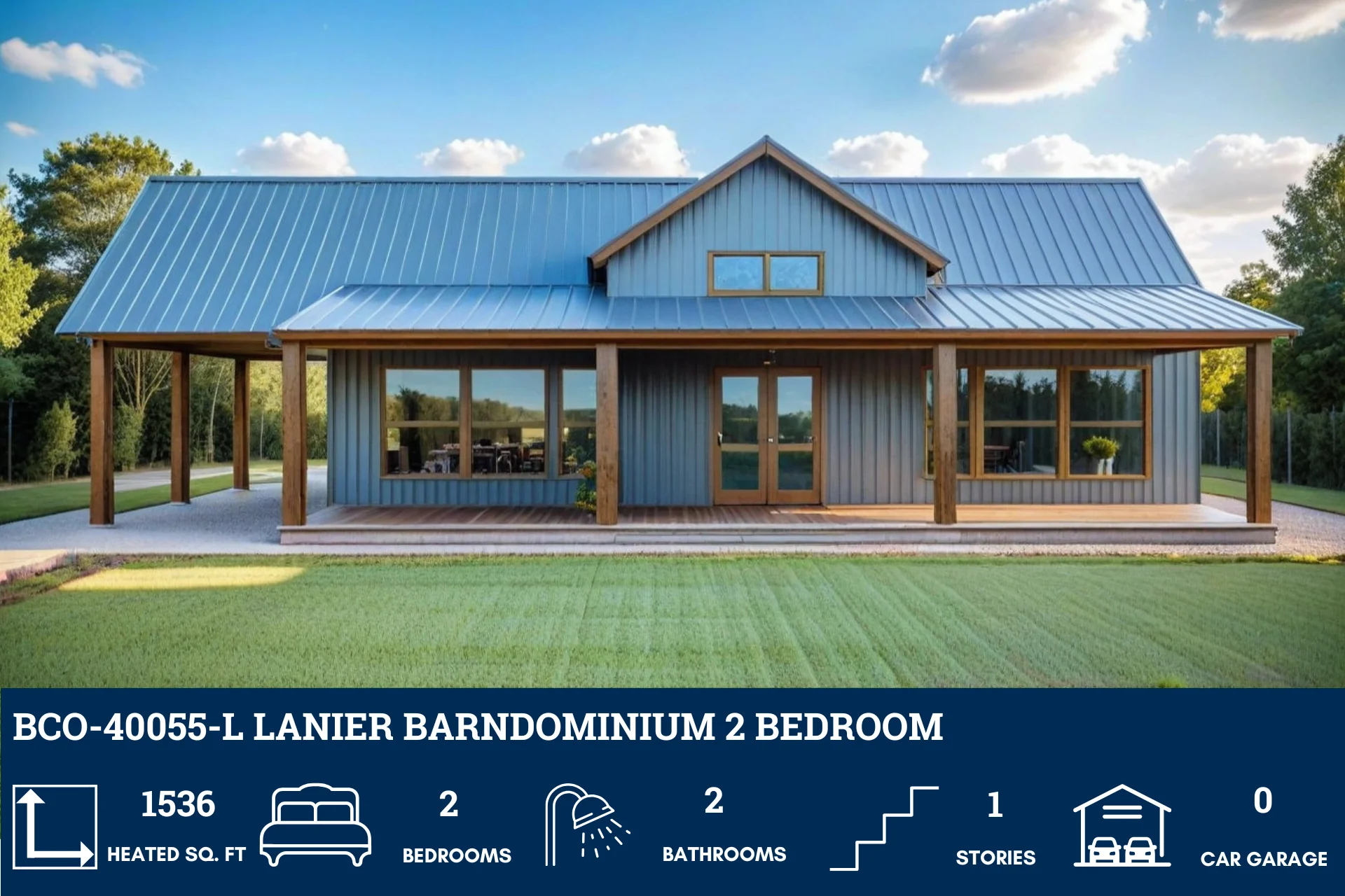 BCO-40055-L Lanier Barndominium House Plan - Image 2