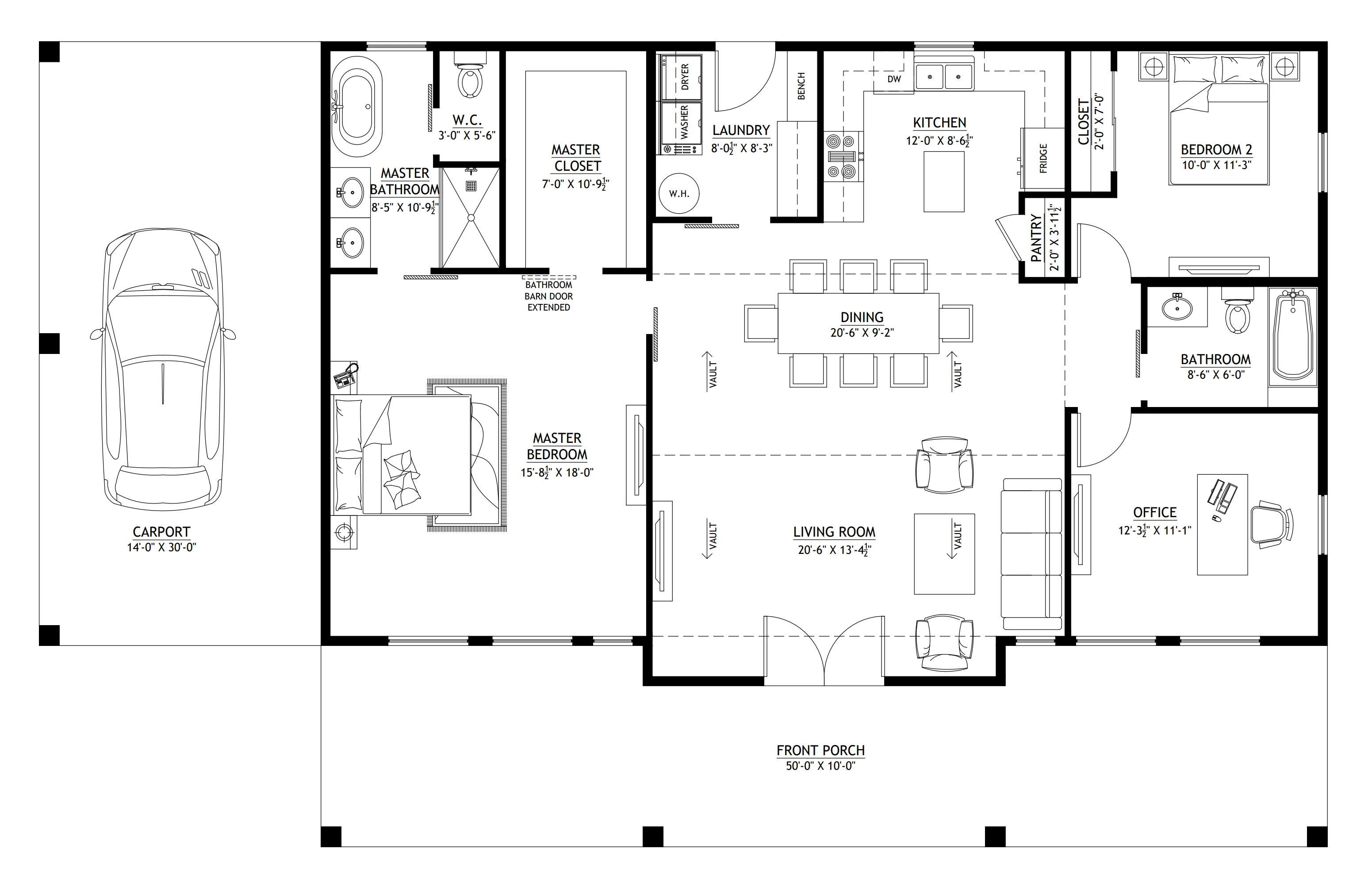BCO-40055-L Lanier Barndominium House Plan - Image 7