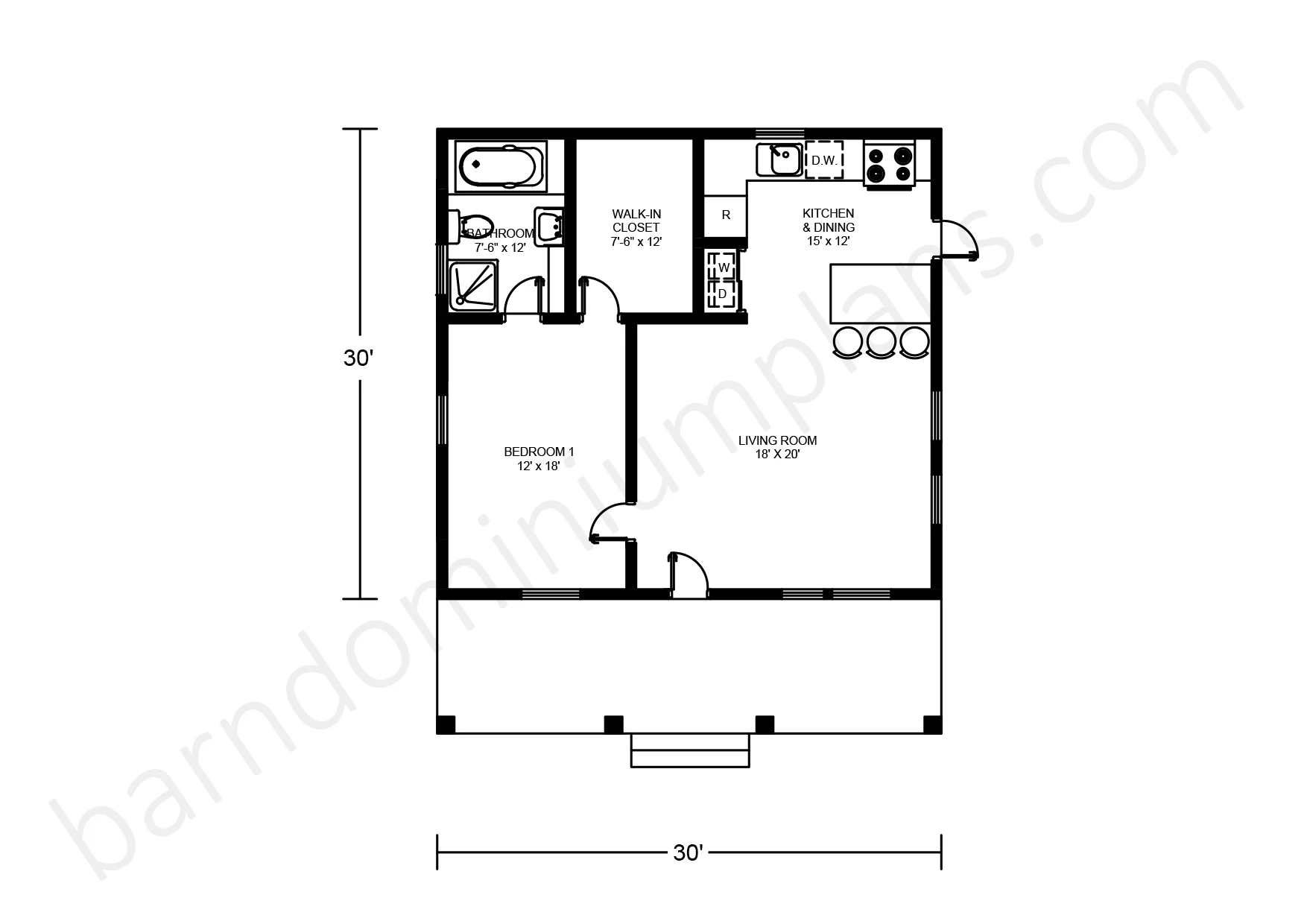 BCO-40058 Barndominium House Plan - Image 3