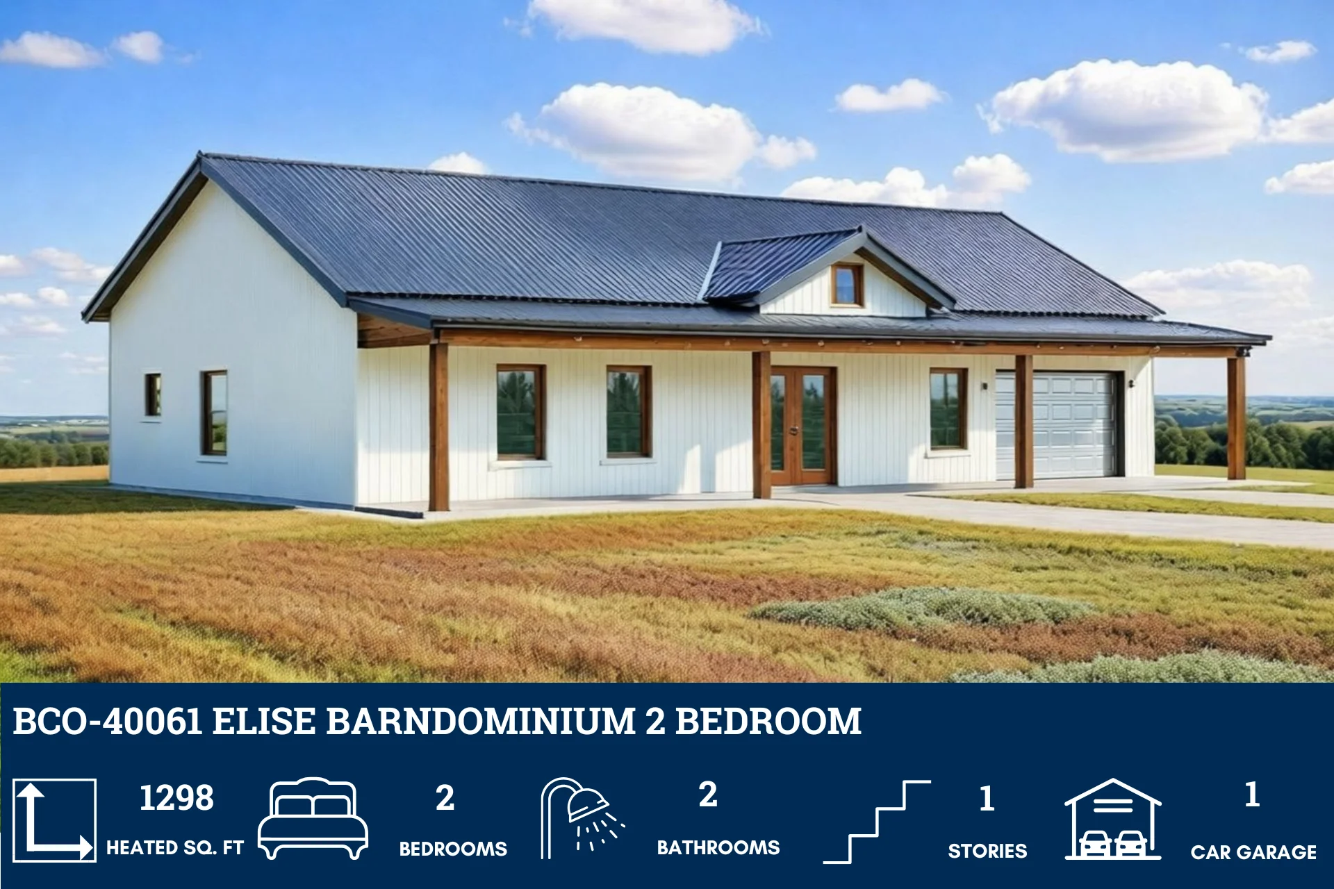 BCO-40061 Elise Barndominium House Plan - Image 3