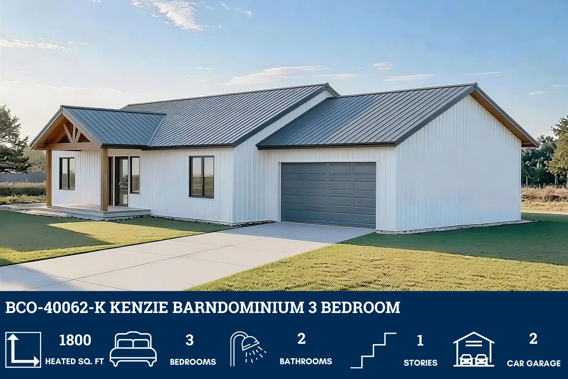 BCO-40062-K Kenzie Barndominium House Plan - Image 3