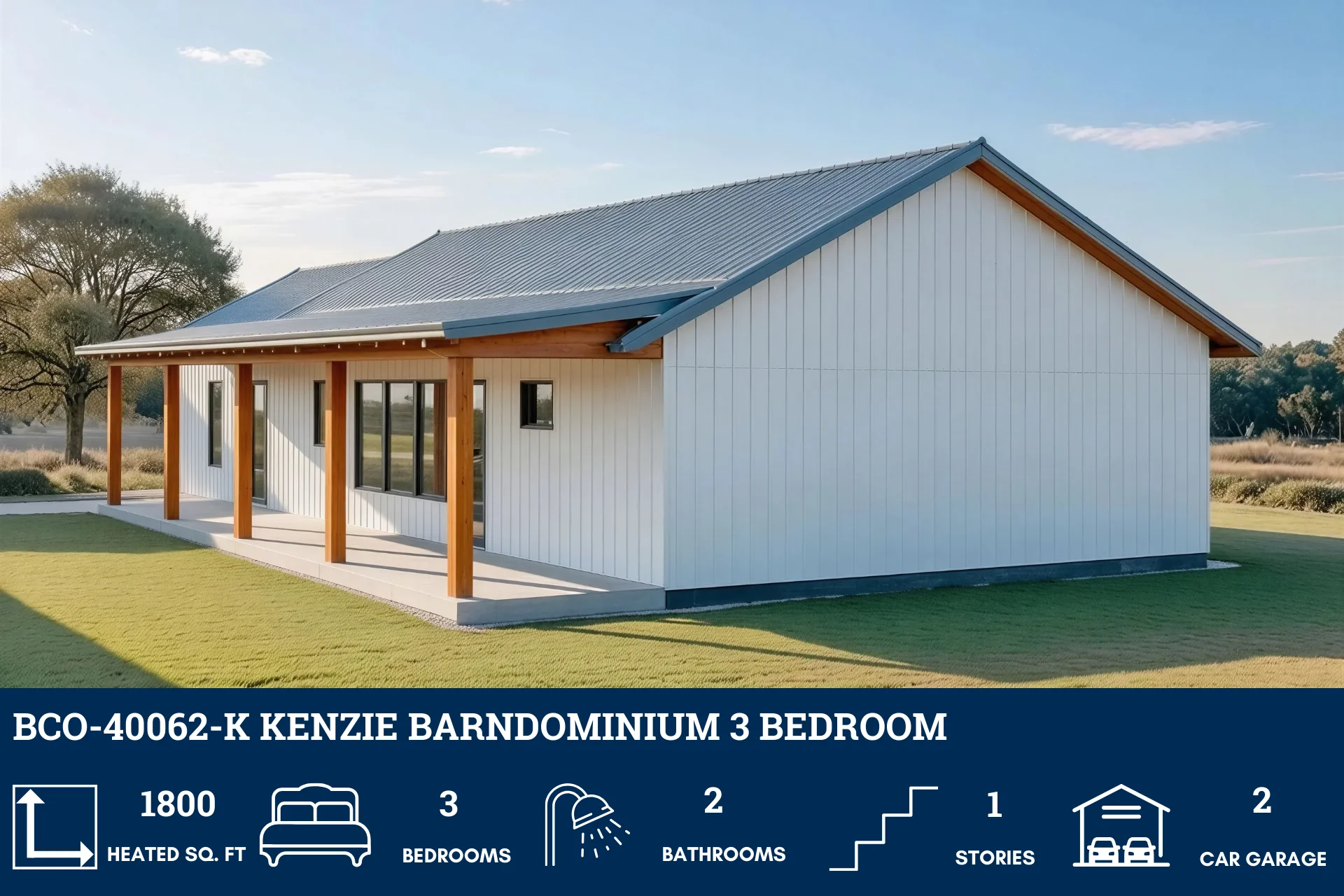 BCO-40062-K Kenzie Barndominium House Plan - Image 5
